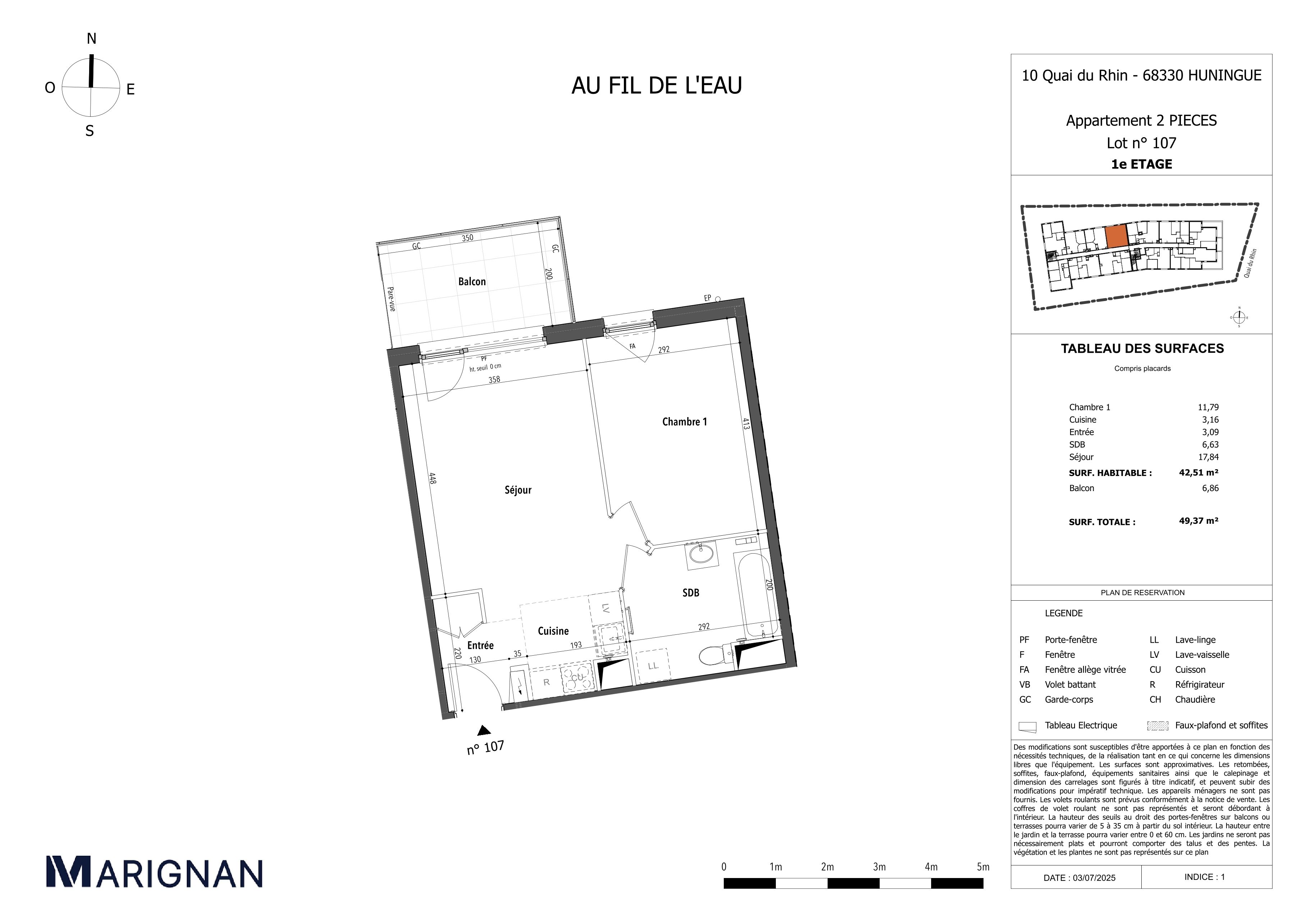 Plan du lot 107