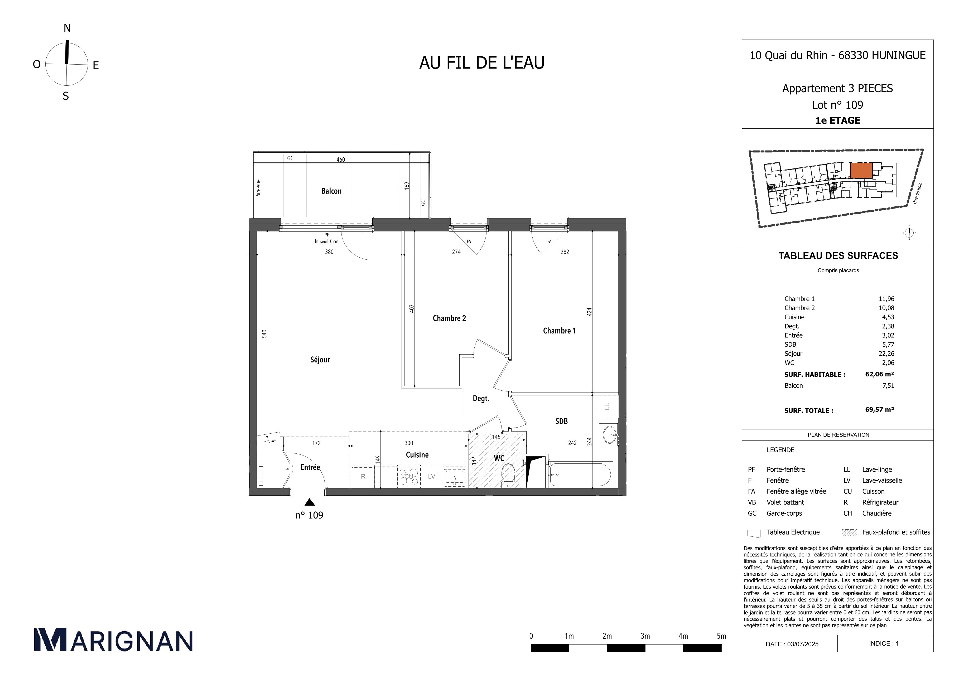 Plan du lot 109