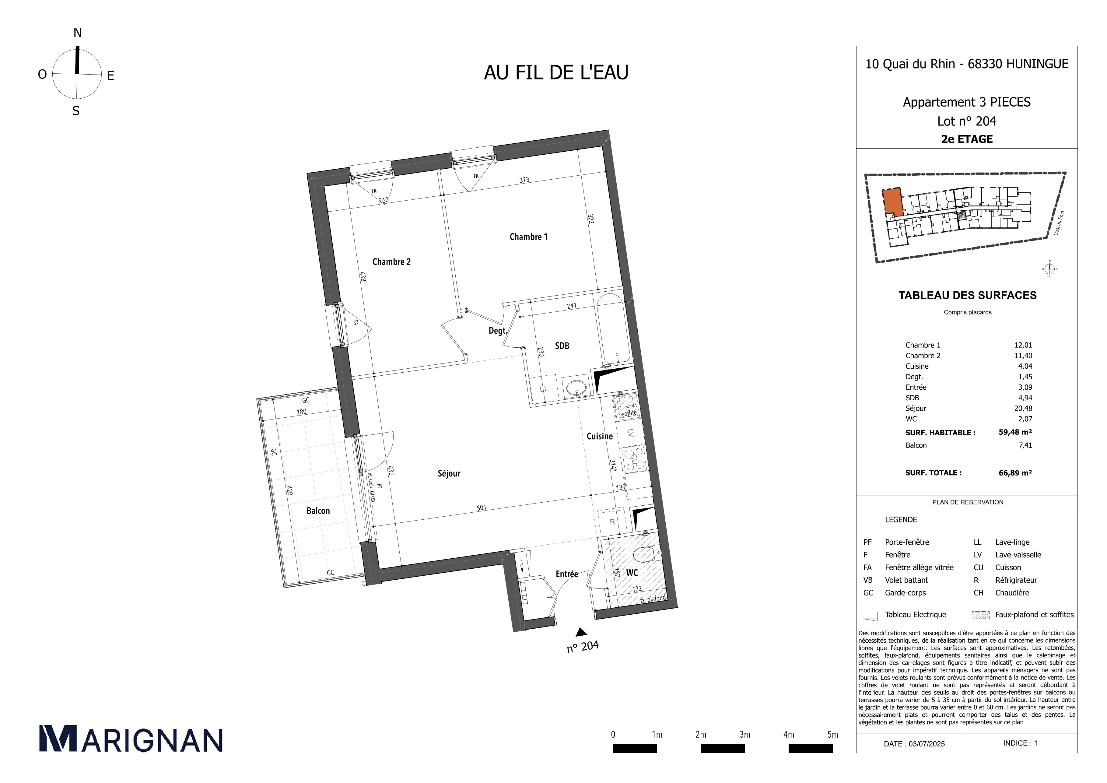 Plan du lot 204