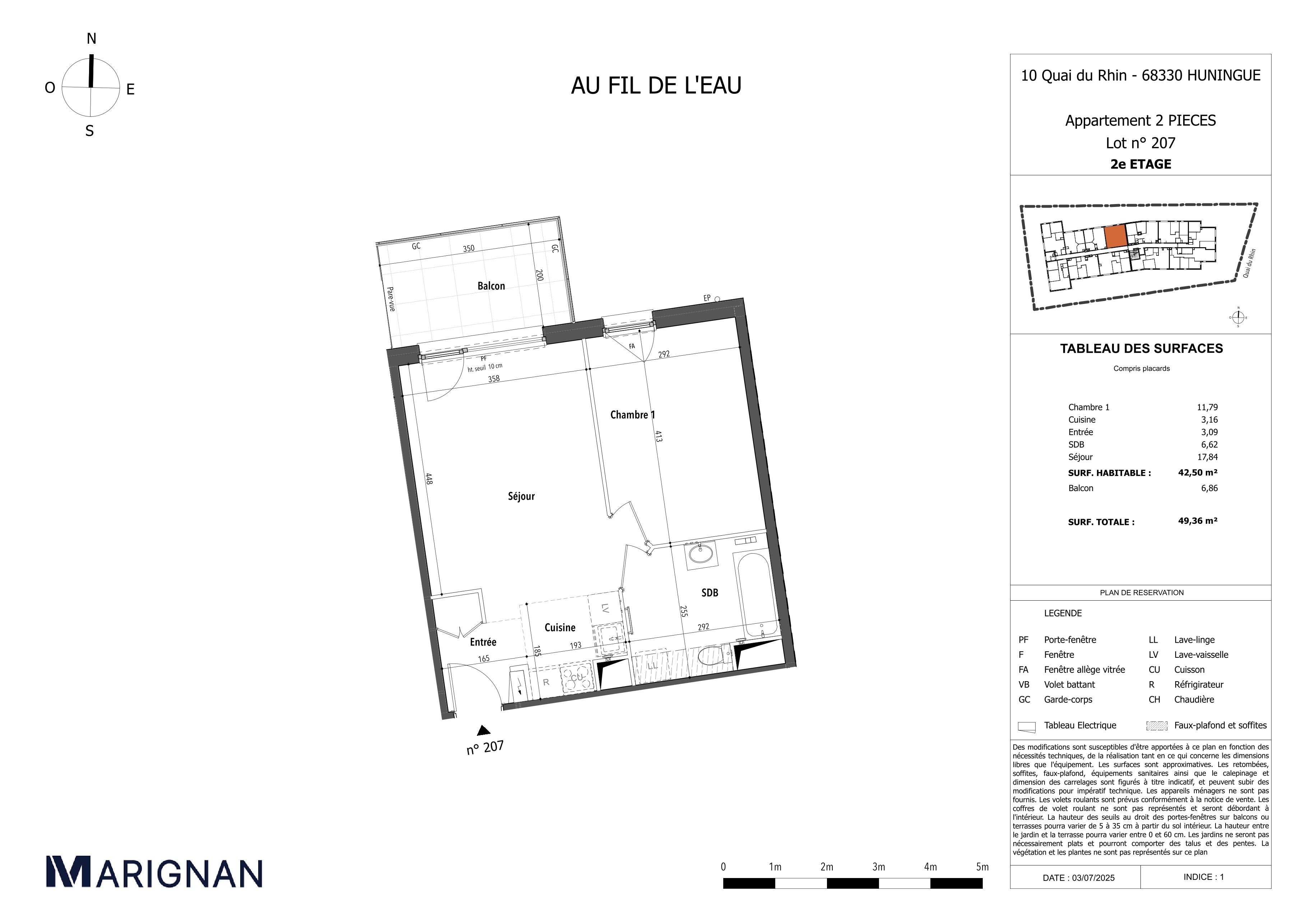 Plan du lot 207