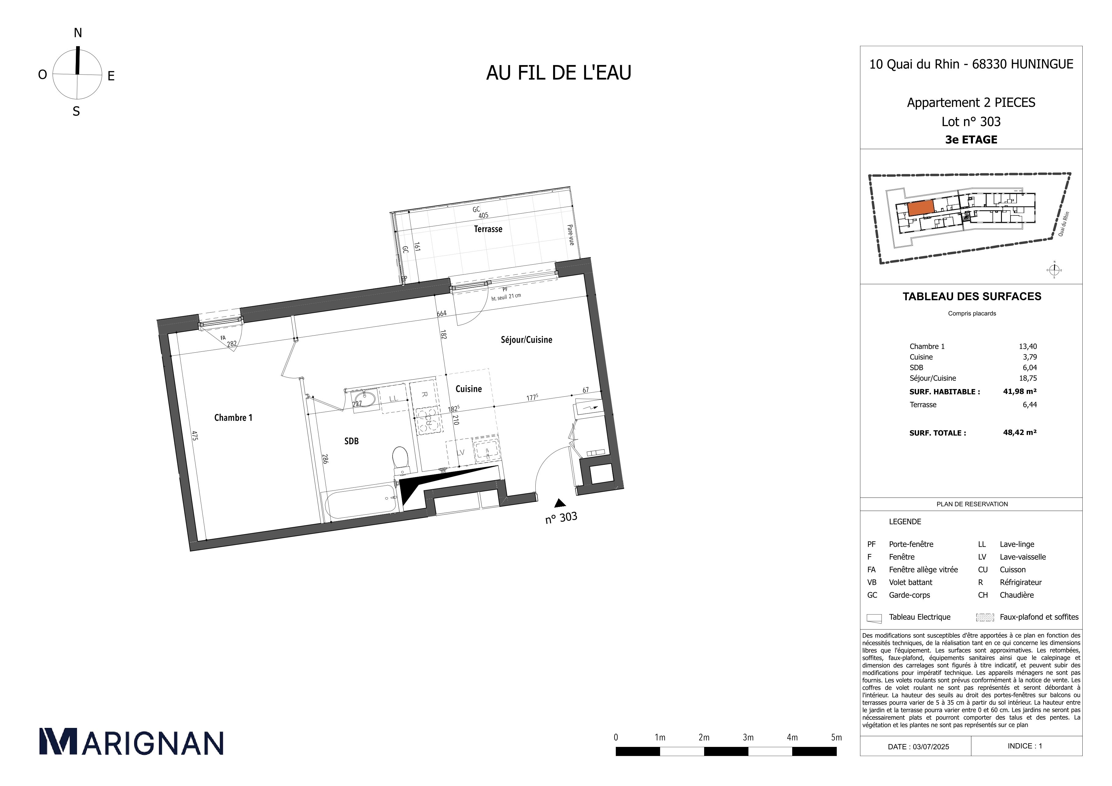 Plan du lot 303