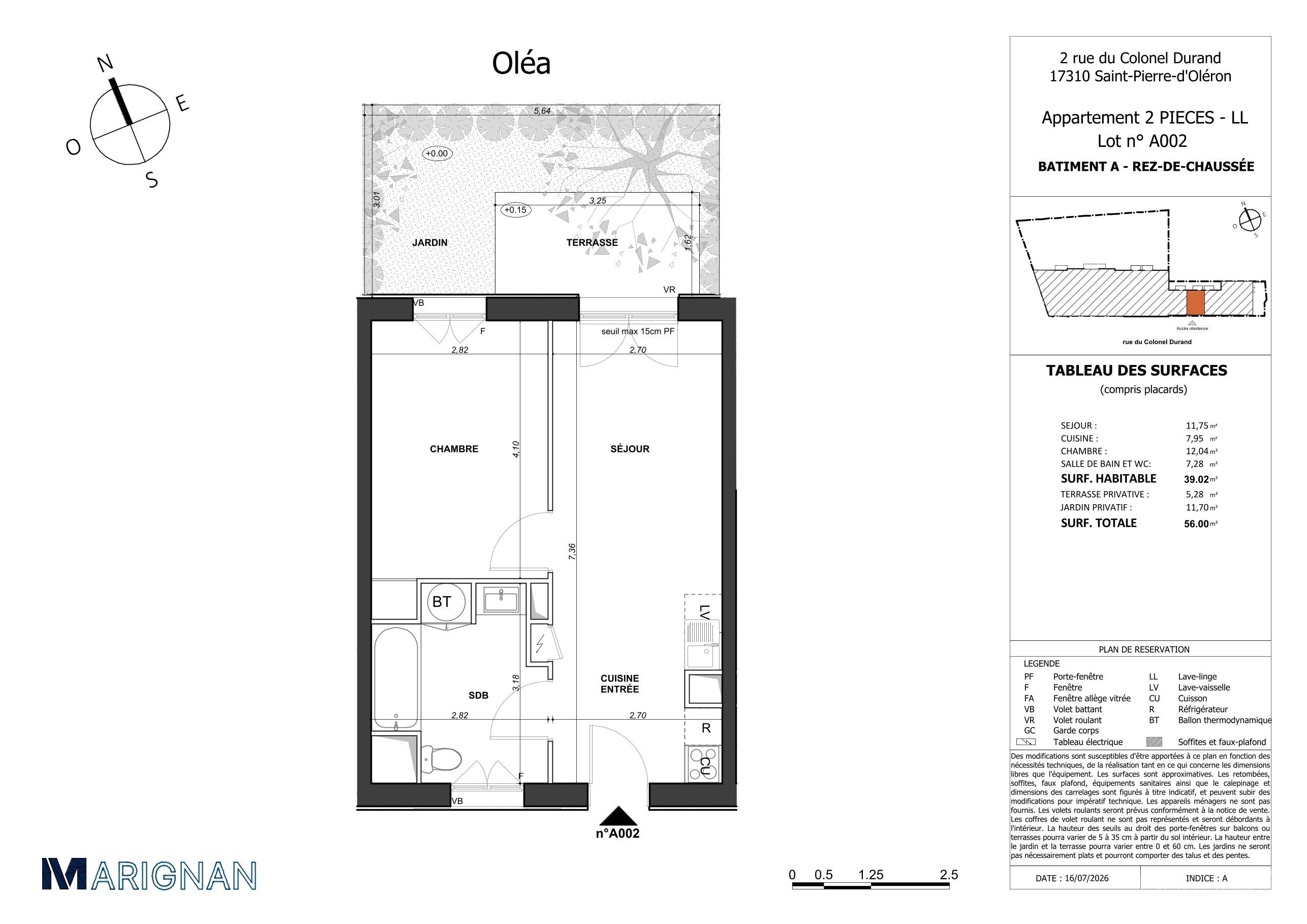 Plan du lot A002
