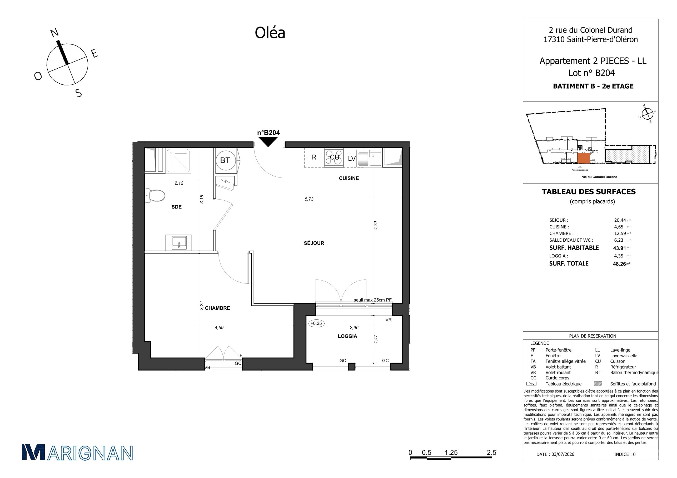 Plan du lot B204