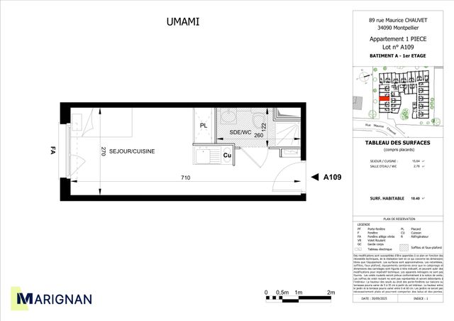 Plan lokalu A109