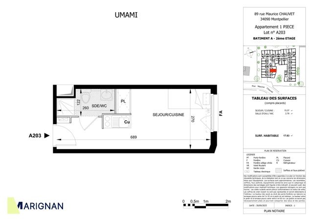 Plan lokalu A203