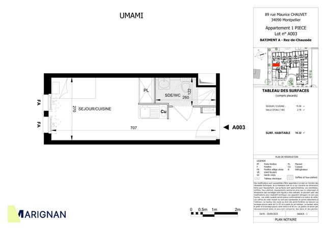 Plan lokalu A003