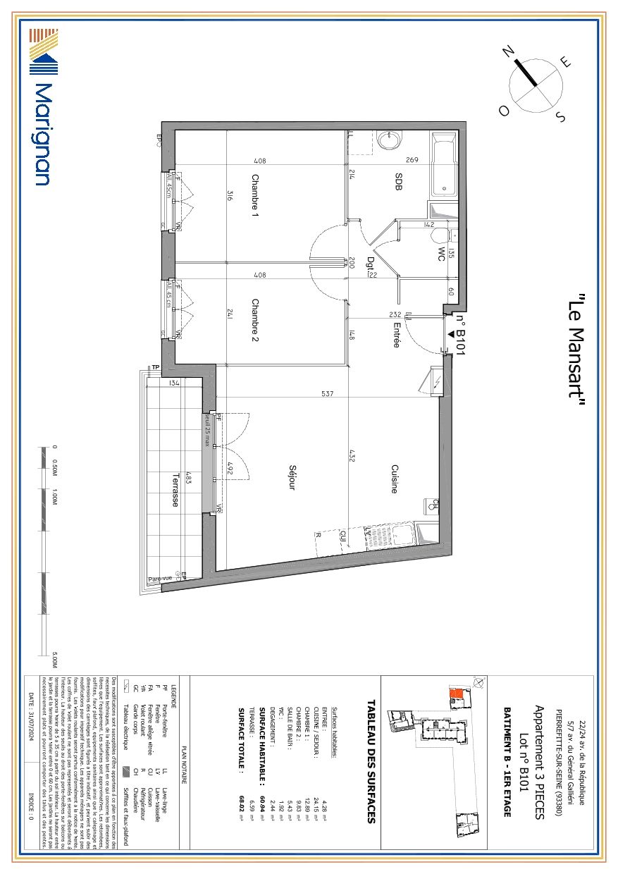 Le Mansart - T3