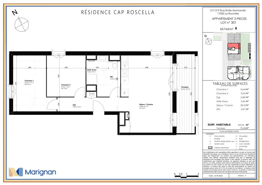Plan du lot B301
