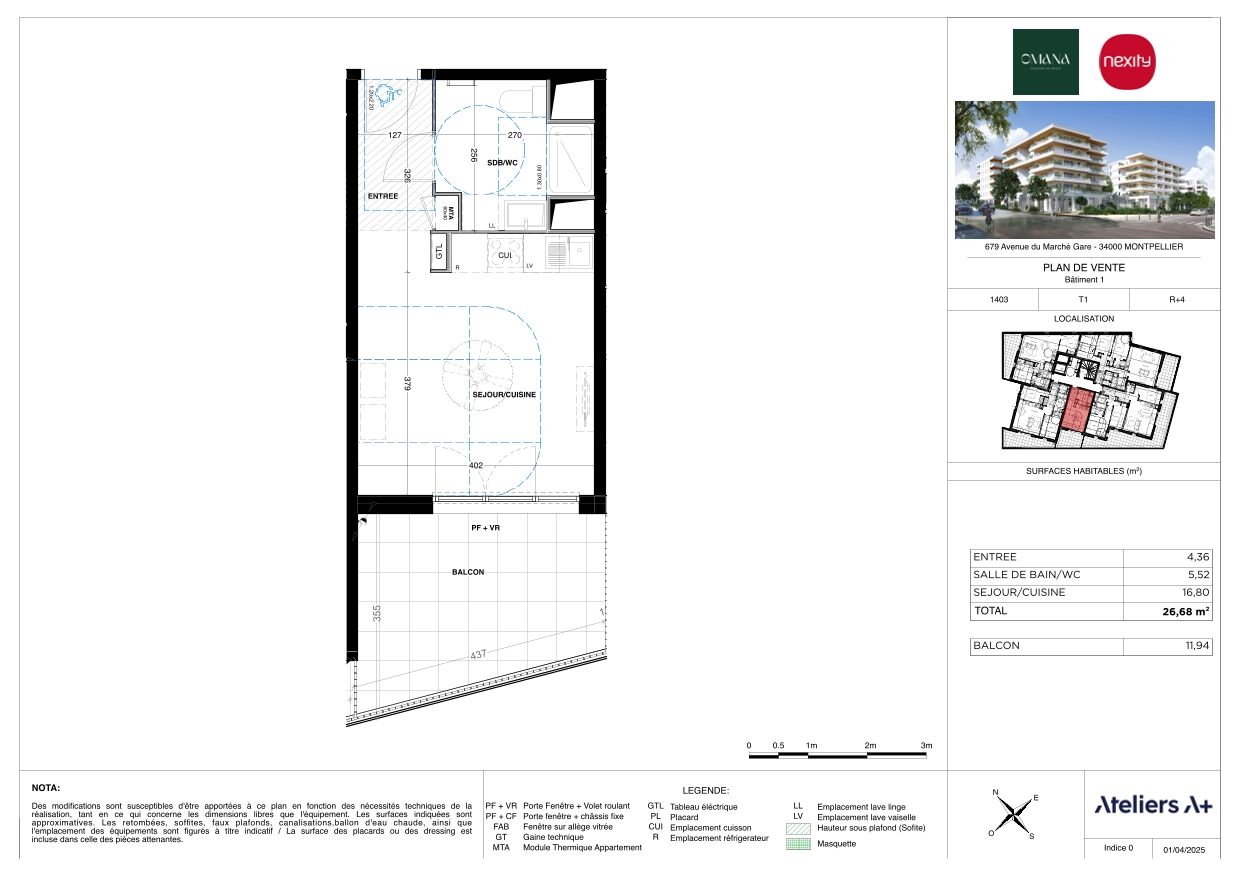 Plan du lot 1403