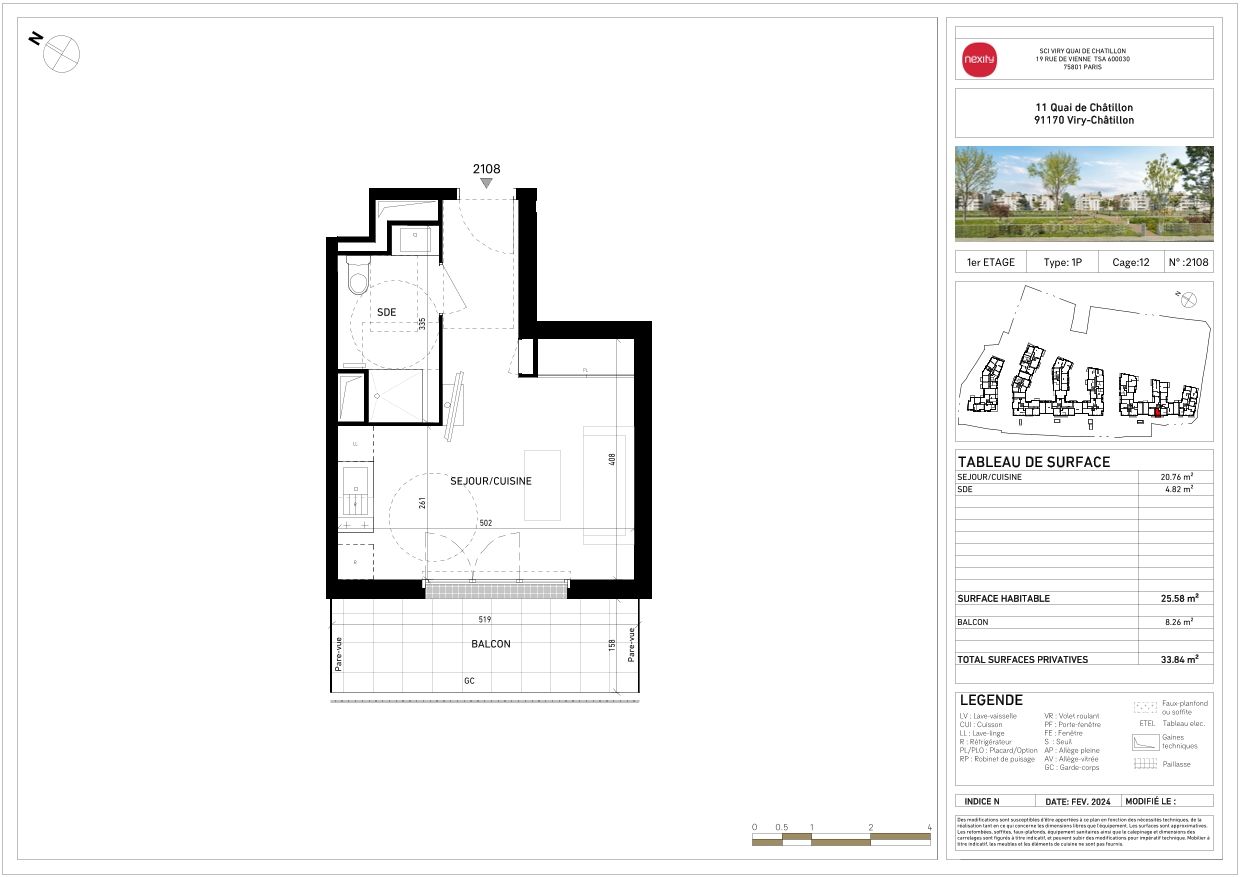 Plan du lot 2108