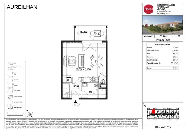 Plan lokalu 1105