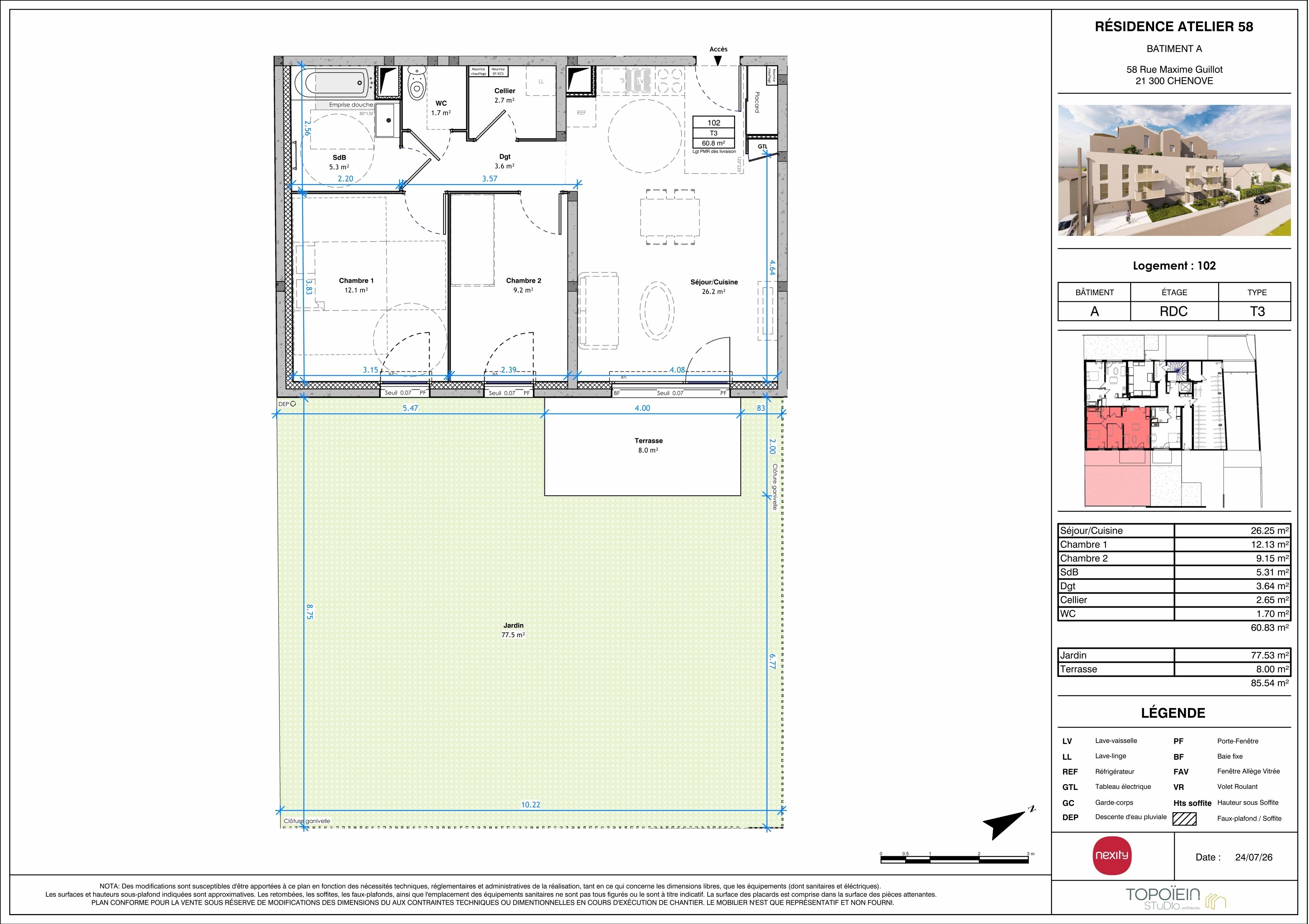 ATELIER 58 les appartements - T3