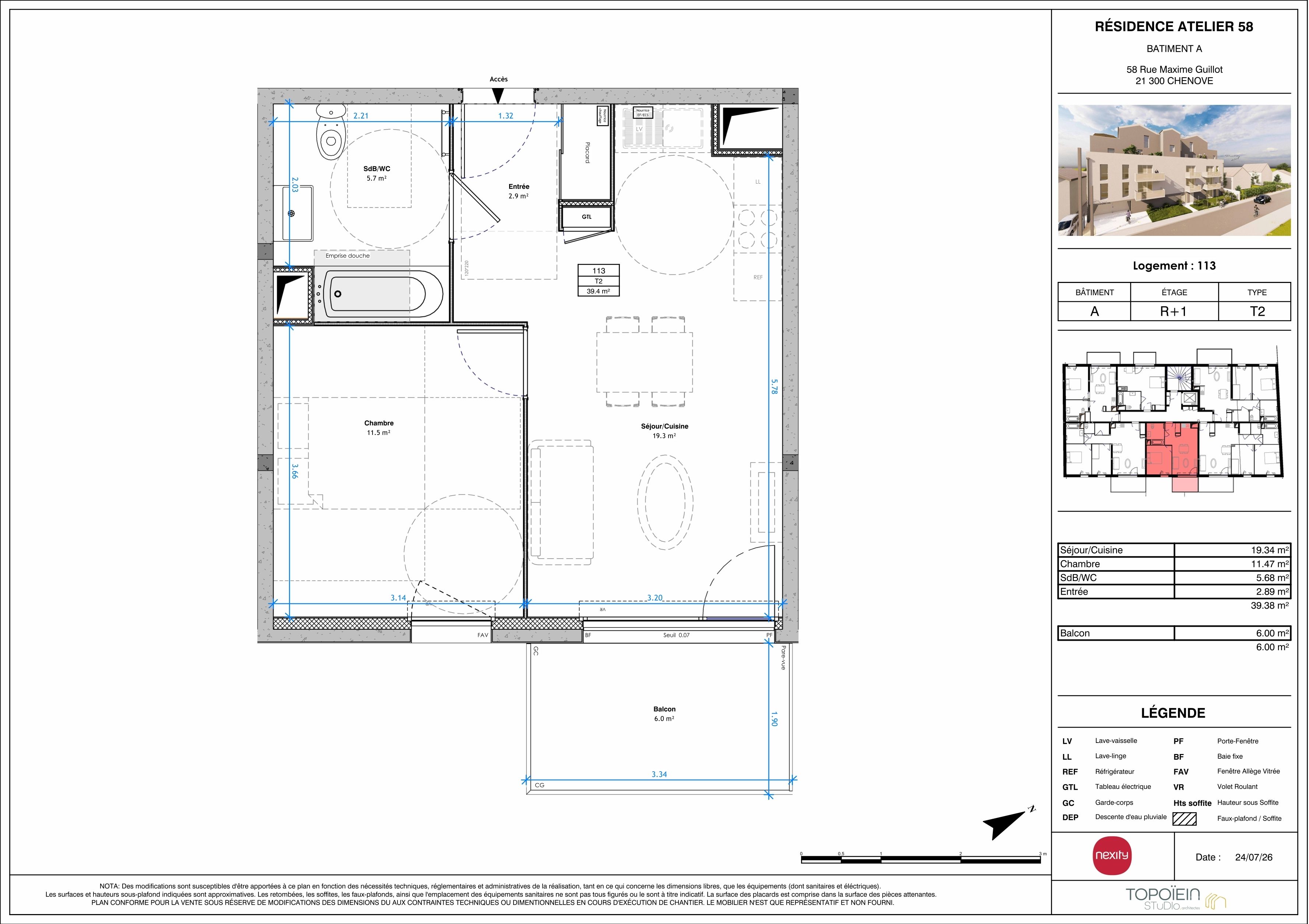 ATELIER 58 les appartements - T2
