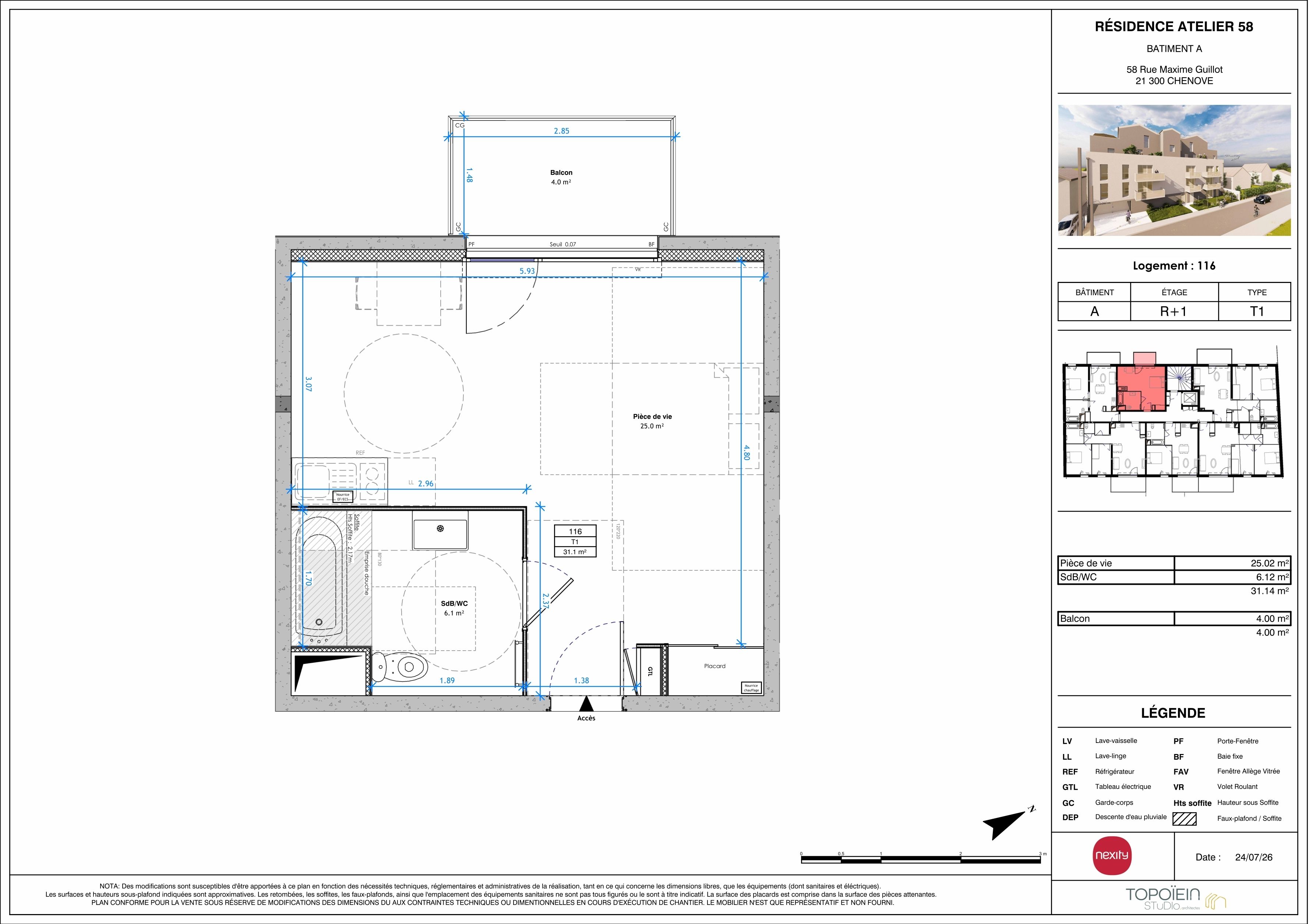 ATELIER 58 les appartements - T1