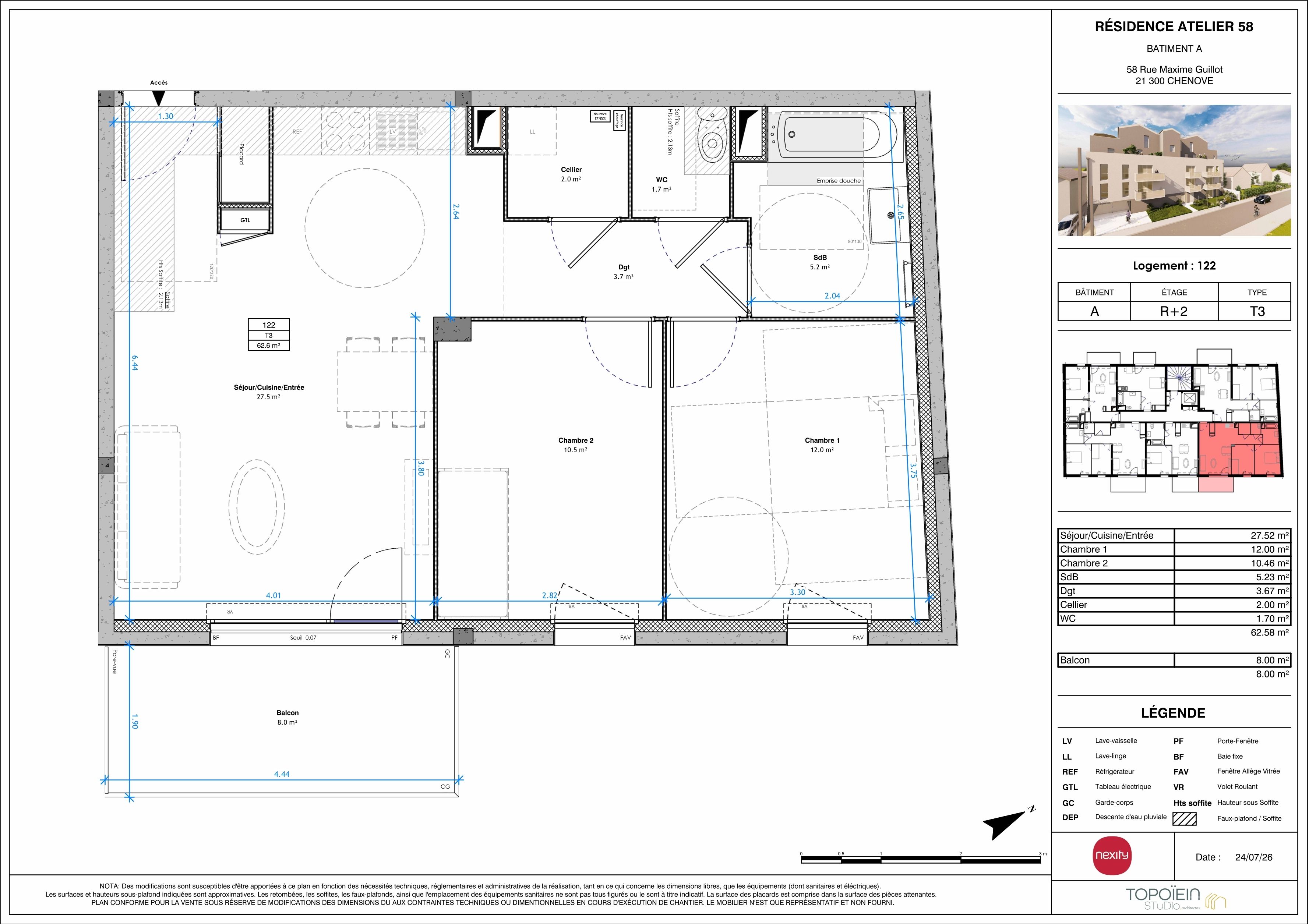 ATELIER 58 les appartements - T3