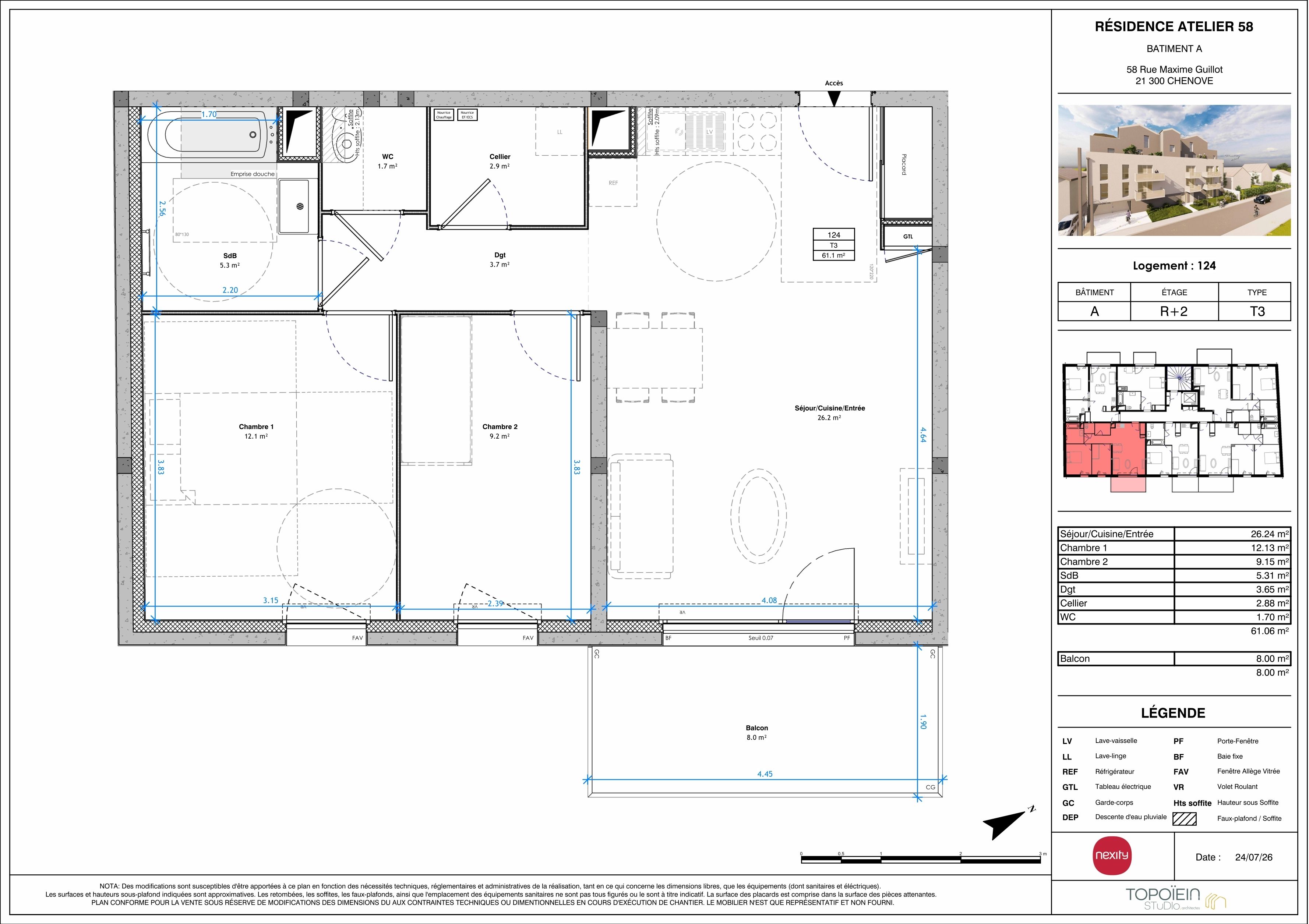 ATELIER 58 les appartements - T3