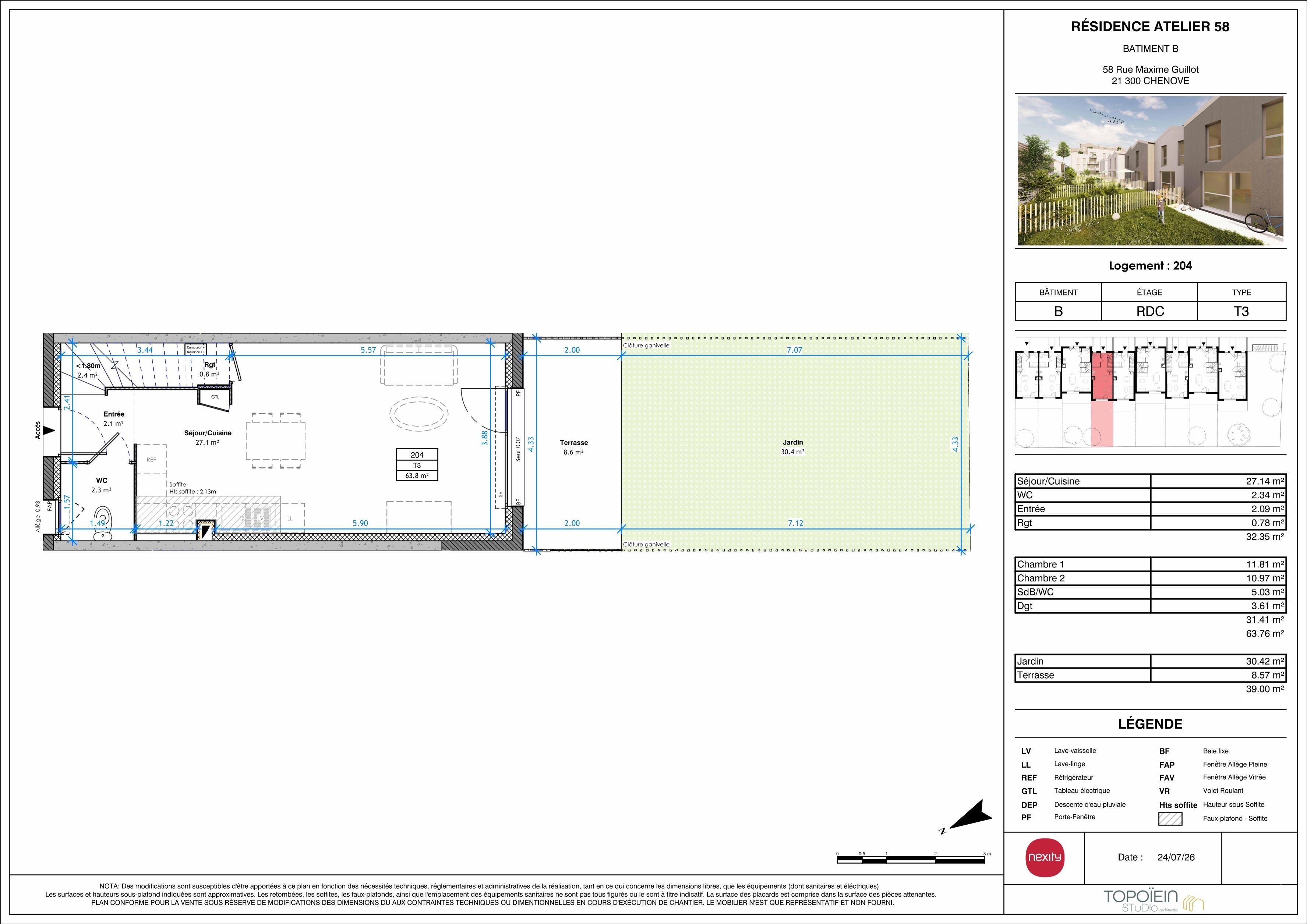 ATELIER 58 les appartements - T3