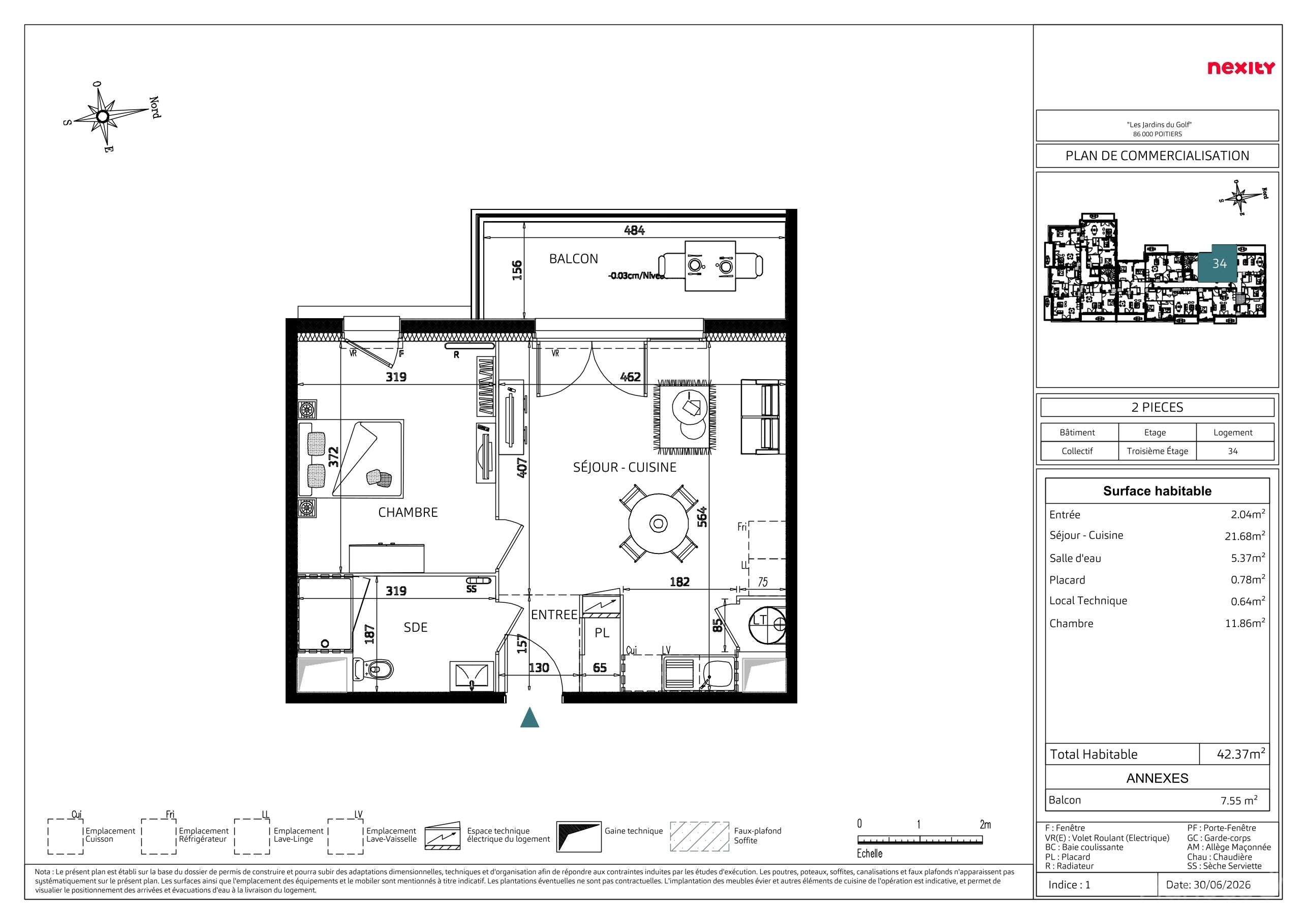 Plan du lot B34