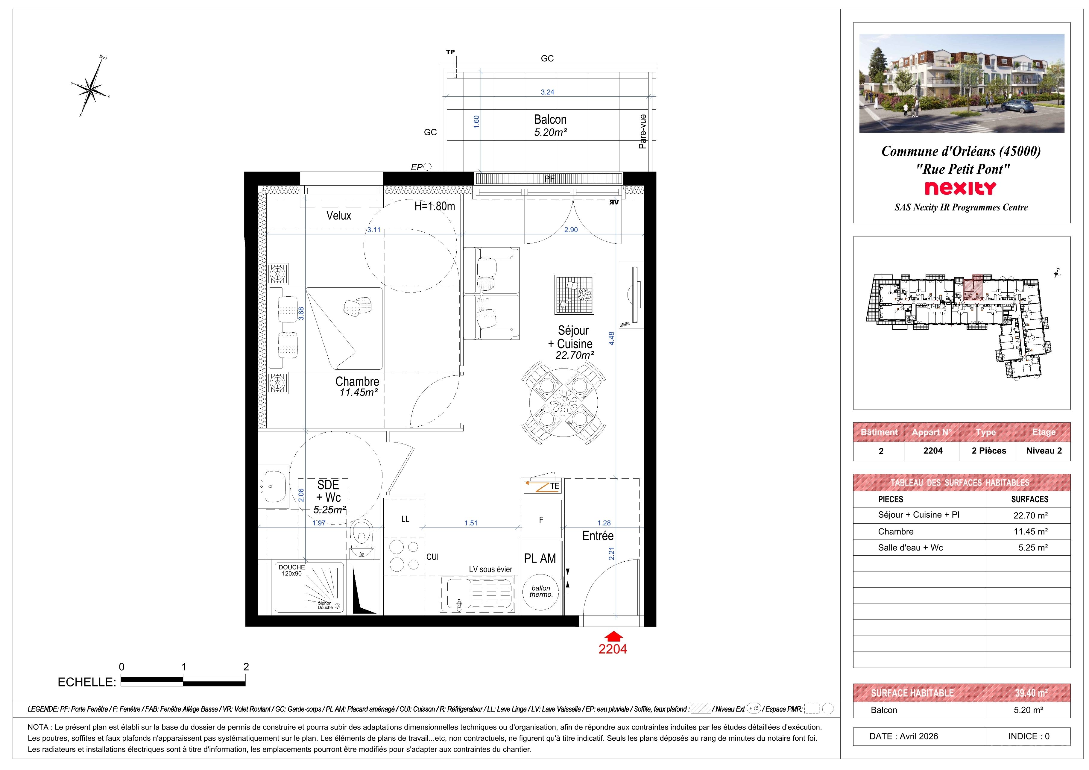 Plan du lot 2204