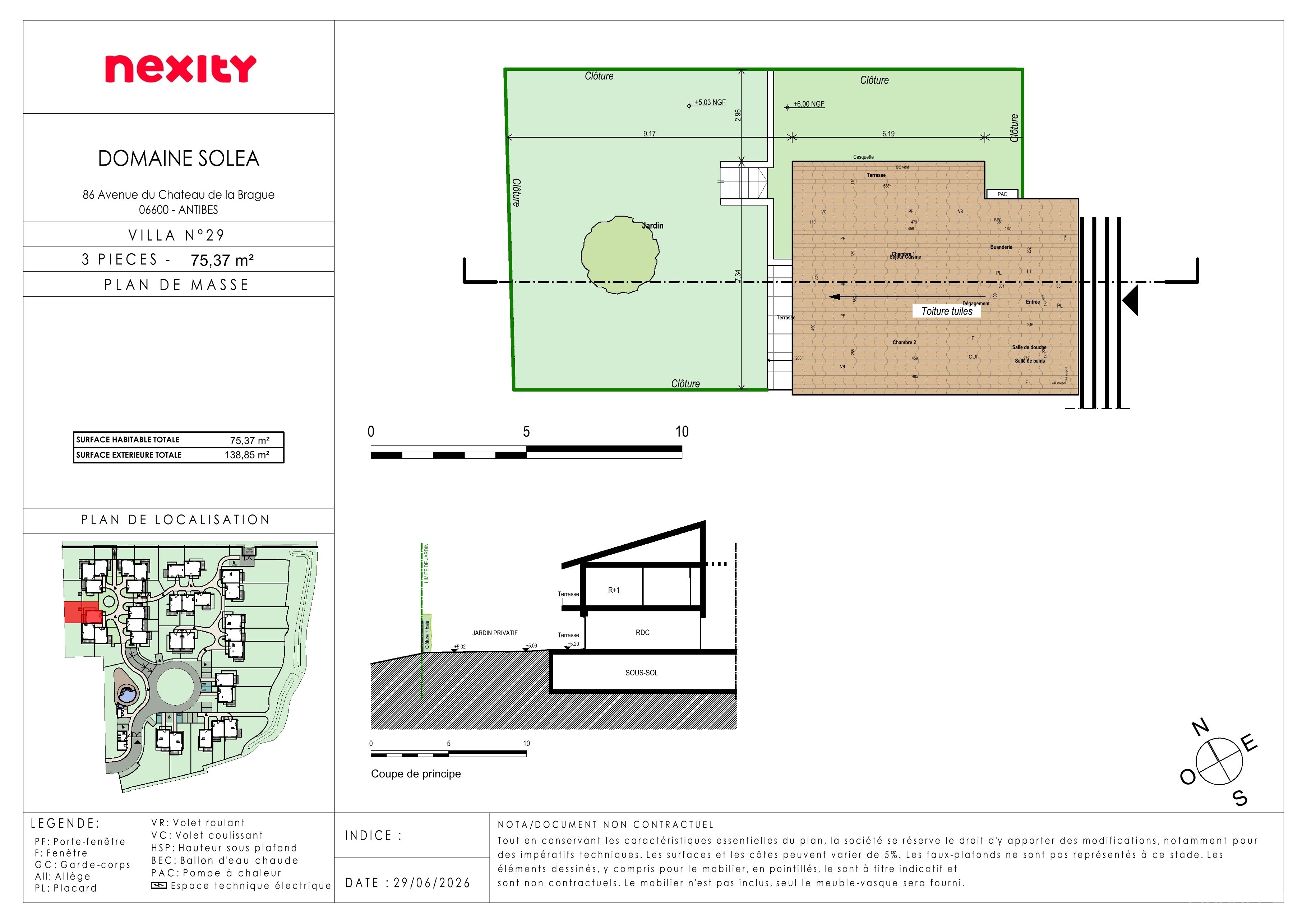 Plan du lot 29