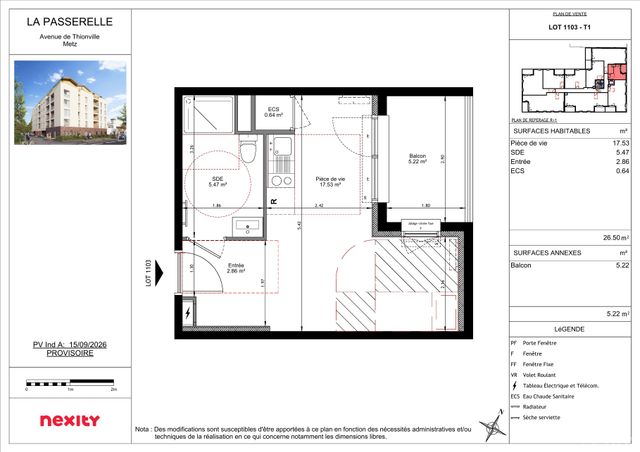Plan du lot 1103