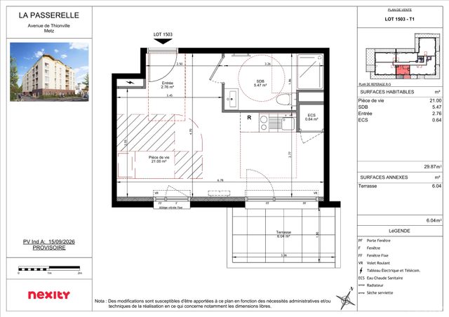 Plan du lot 1503