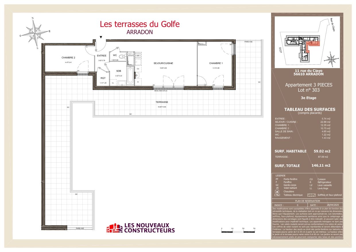 Les Terrasses du Golfe - T3