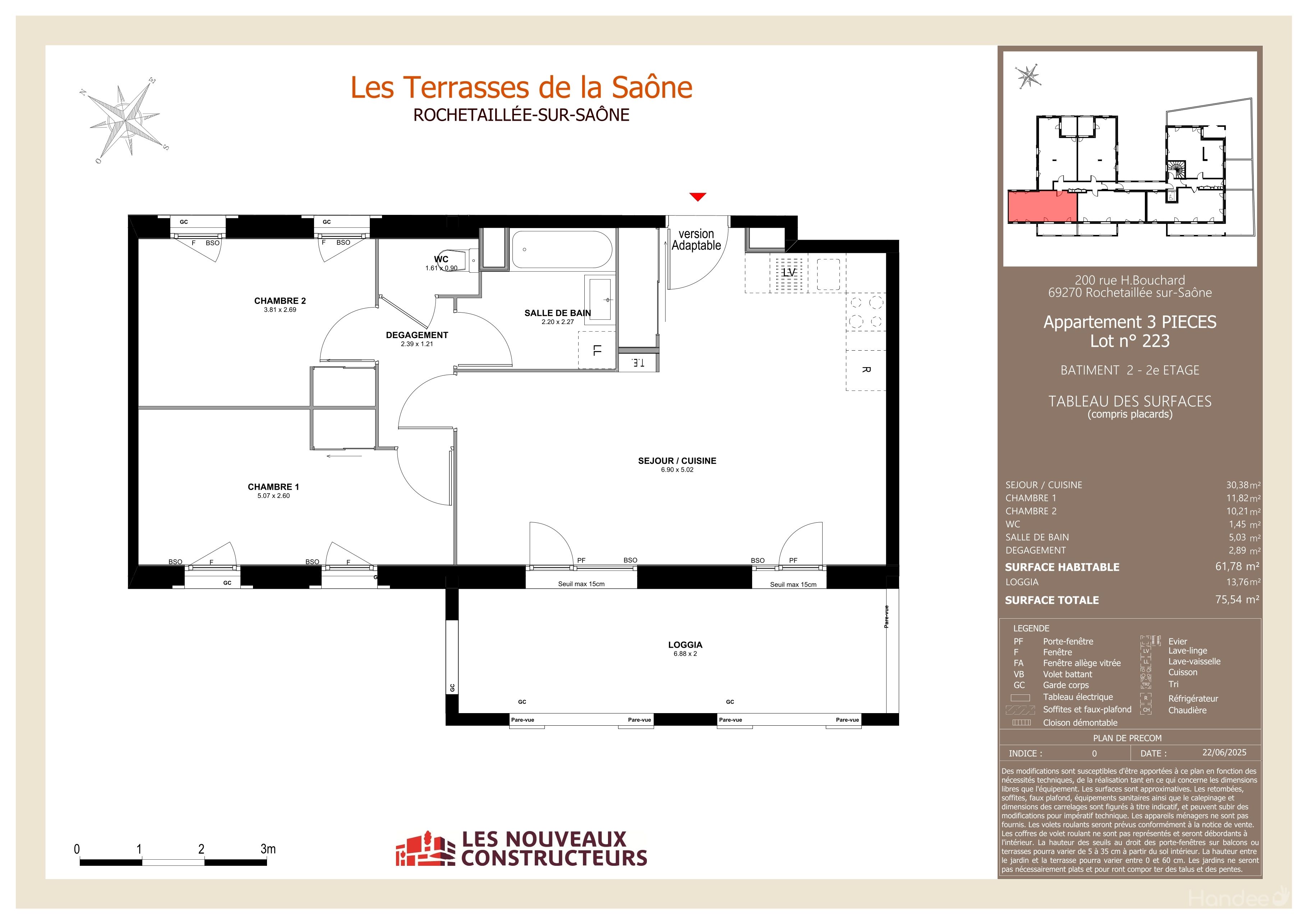 Les Terrasses de la Saône - T3