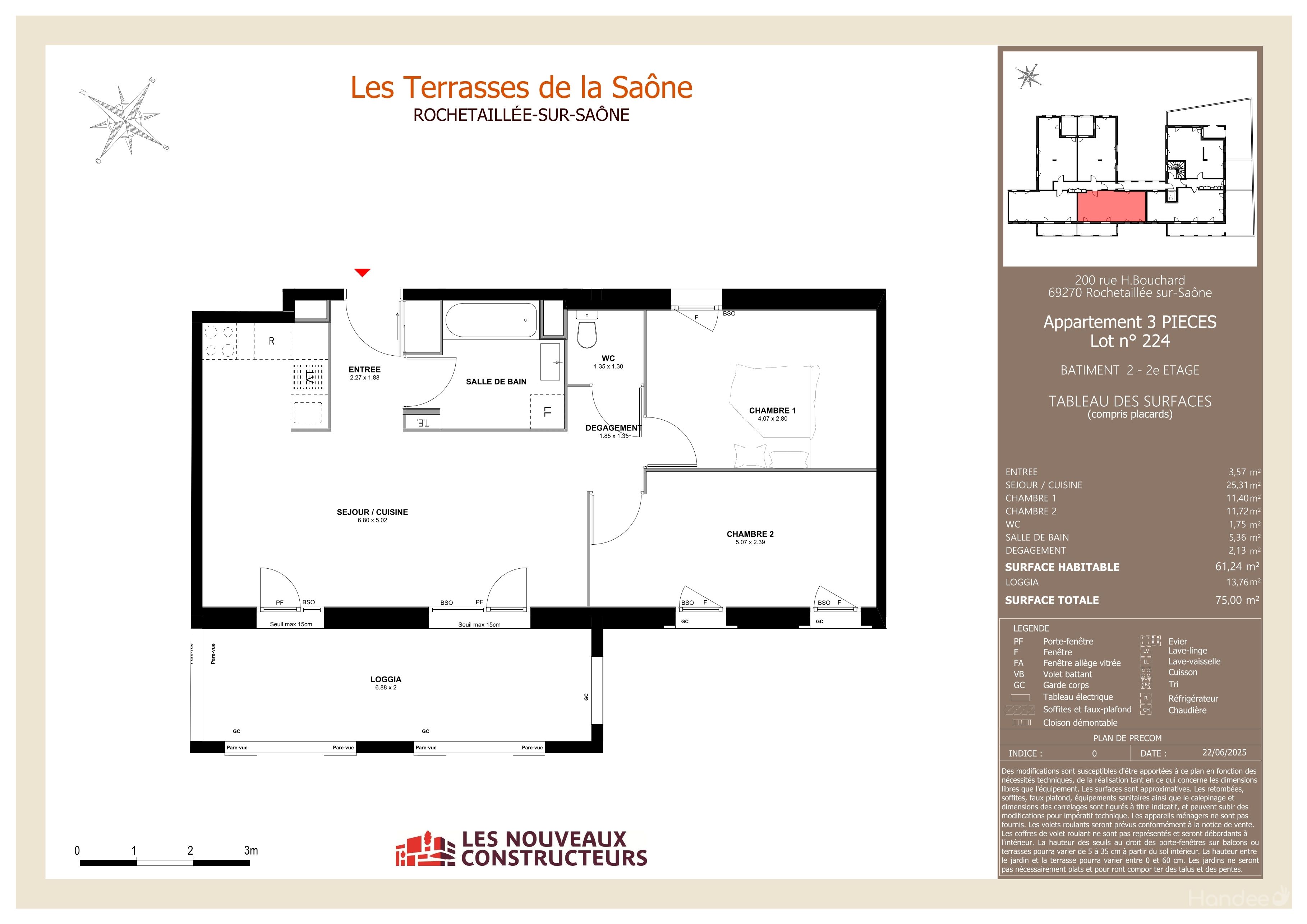 Les Terrasses de la Saône - T3