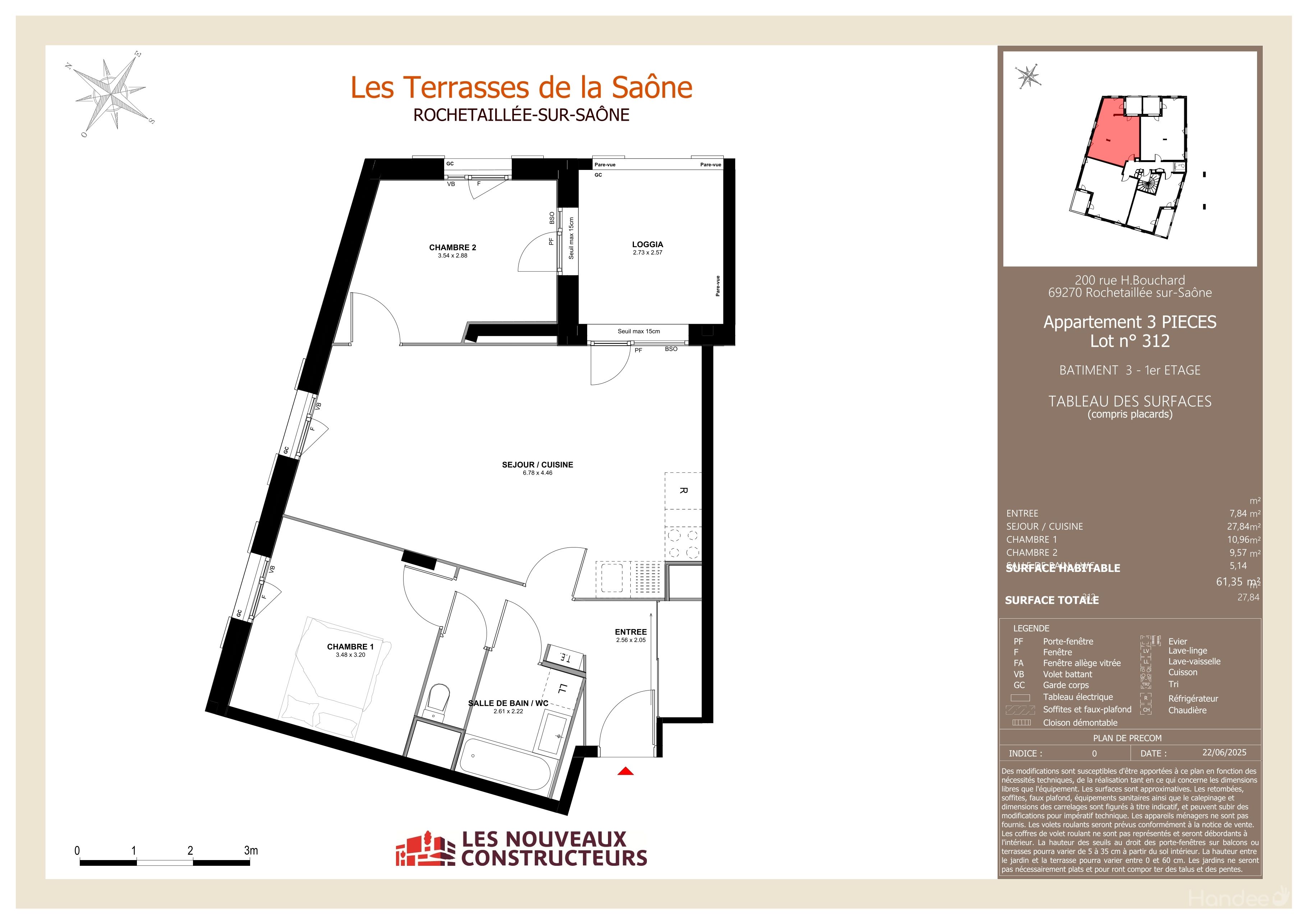 Les Terrasses de la Saône - T3