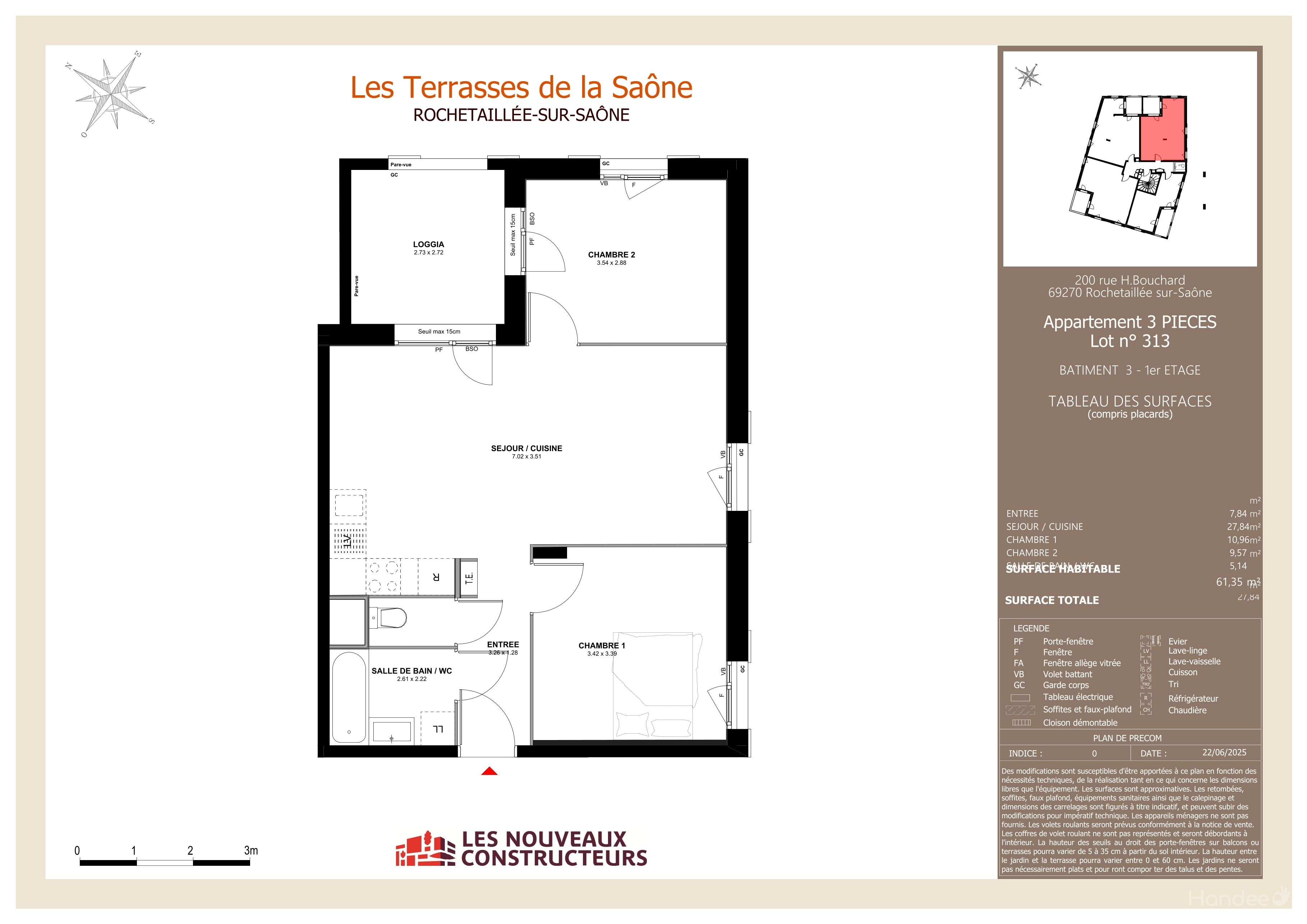 Les Terrasses de la Saône - T3