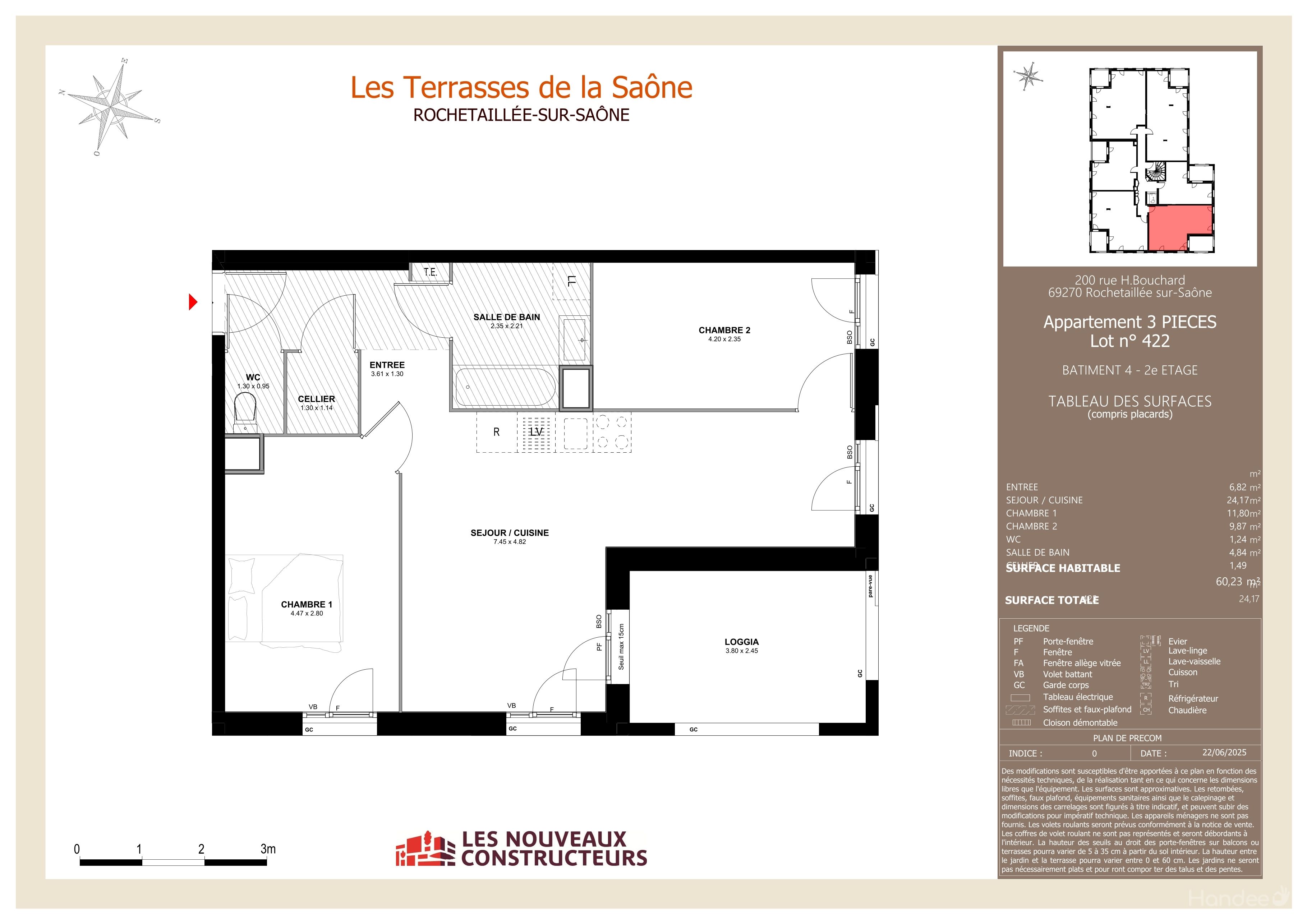 Les Terrasses de la Saône - T3
