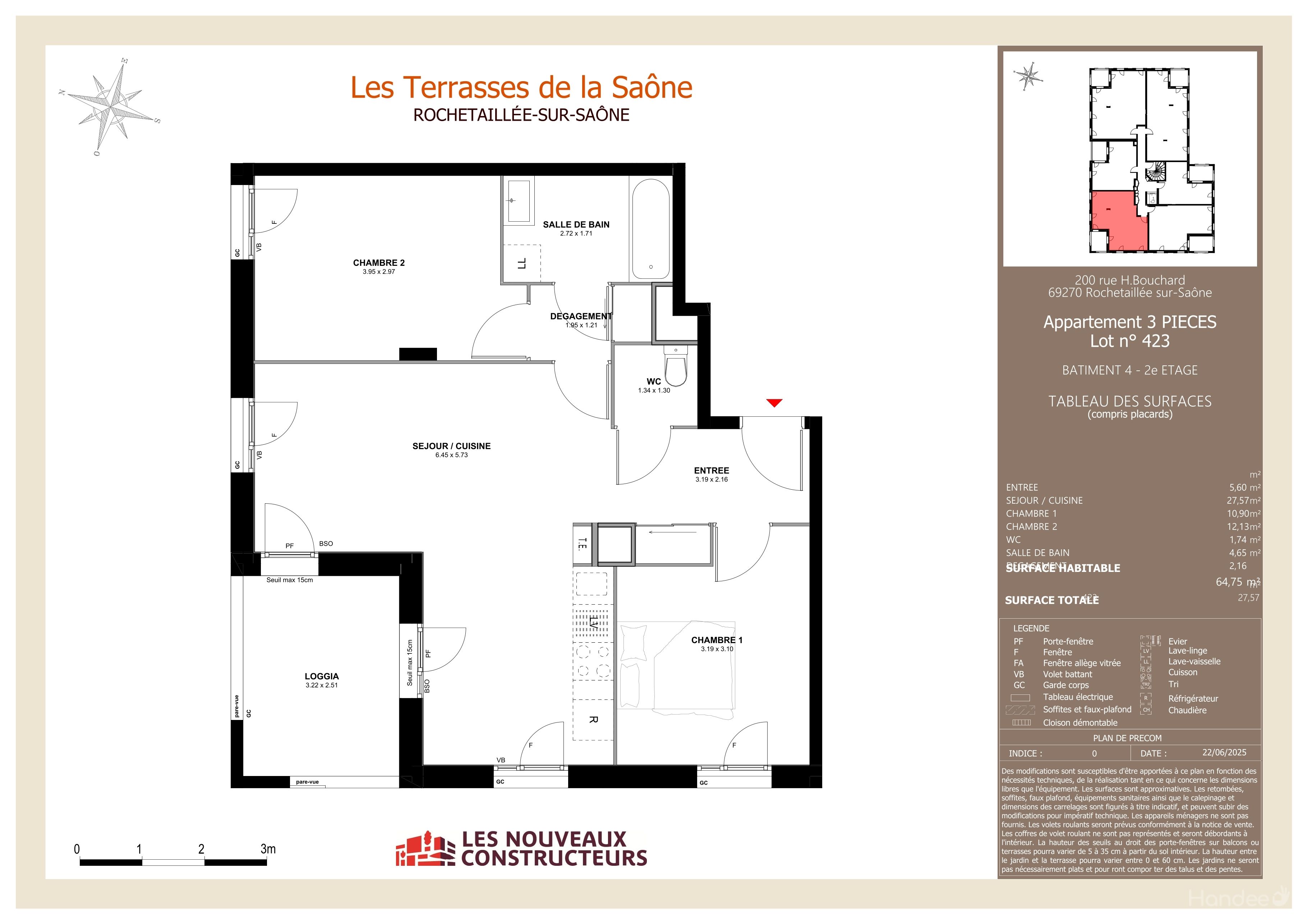 Les Terrasses de la Saône - T3