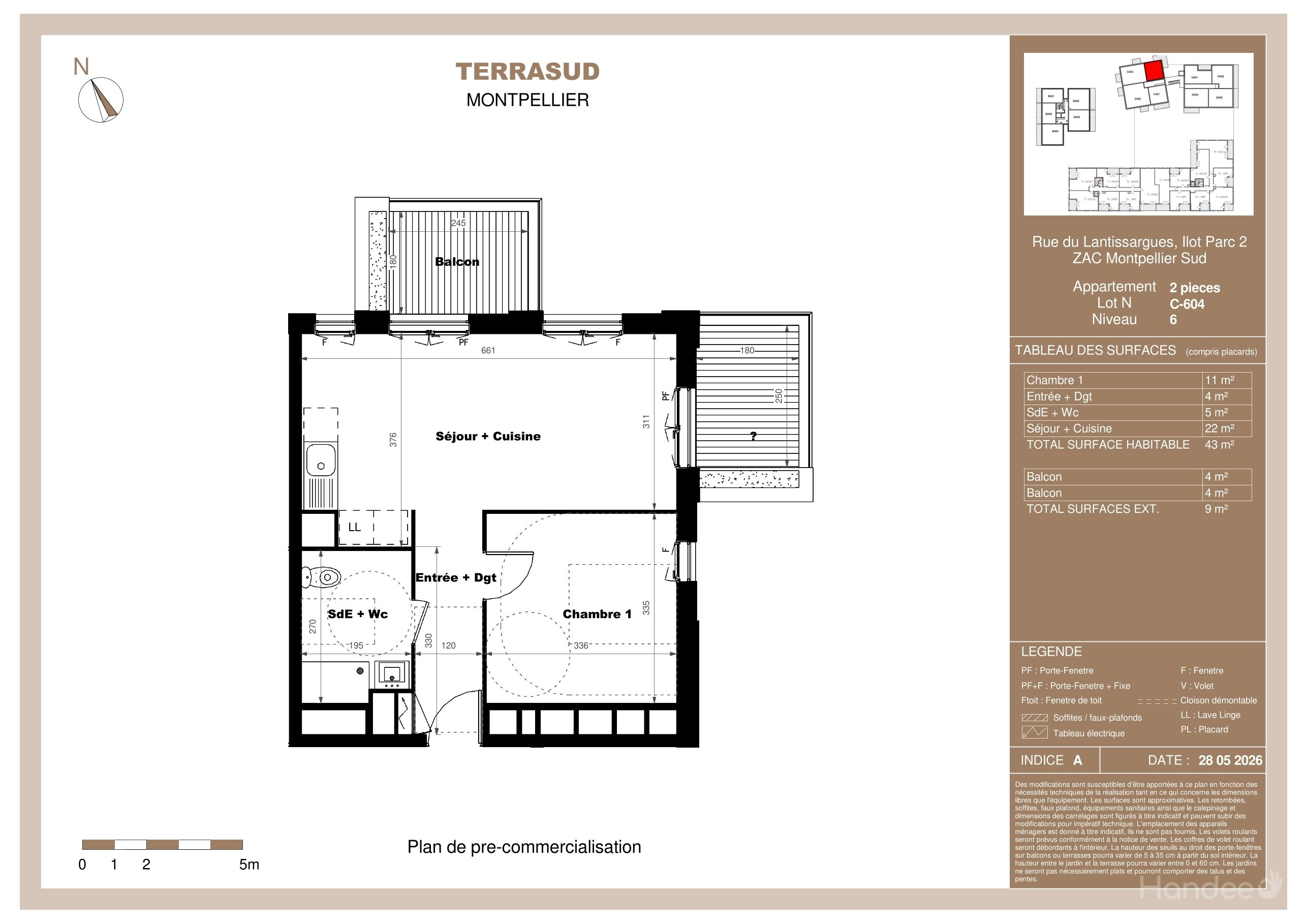 Plan du lot C604