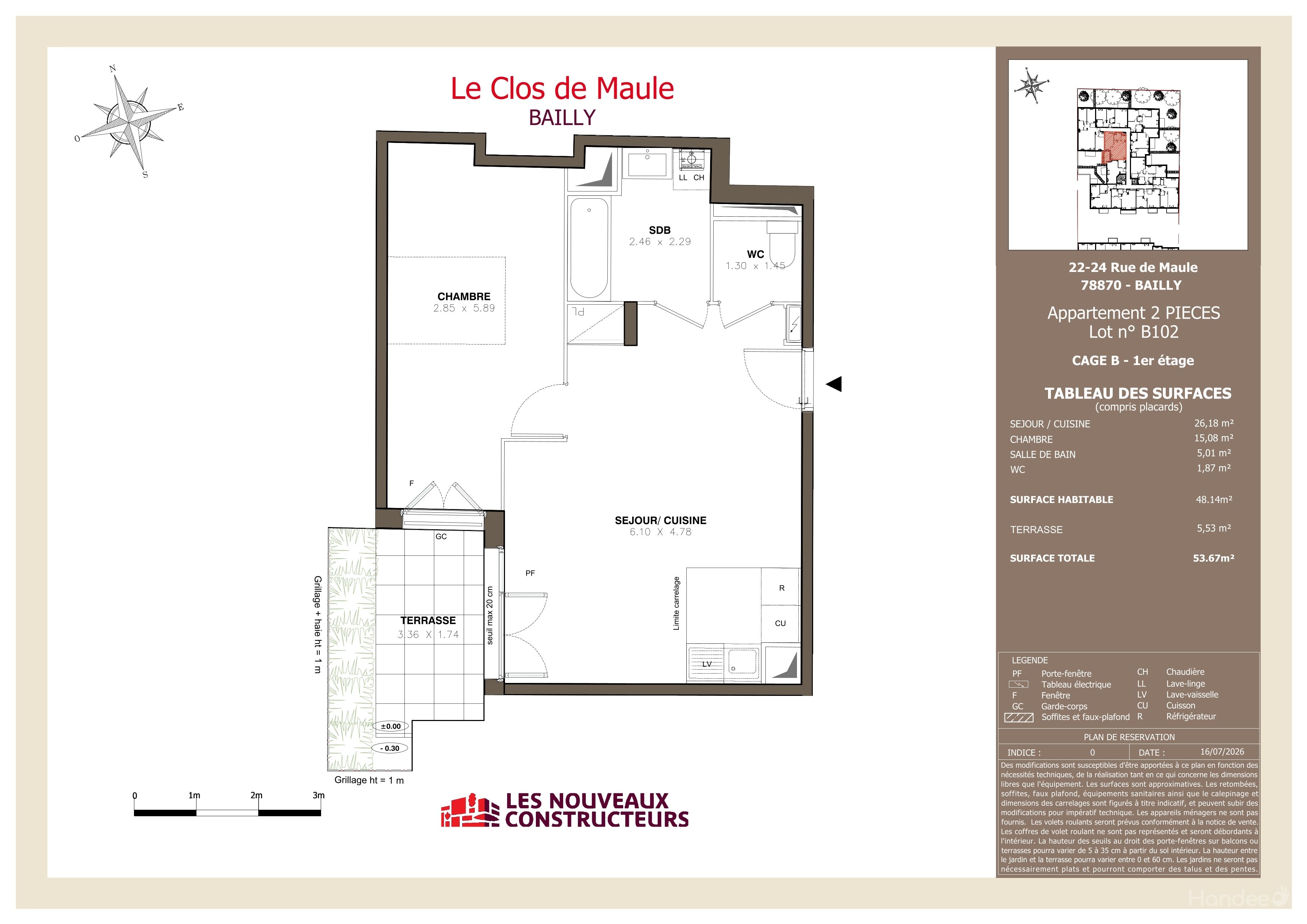 Plan du lot B102