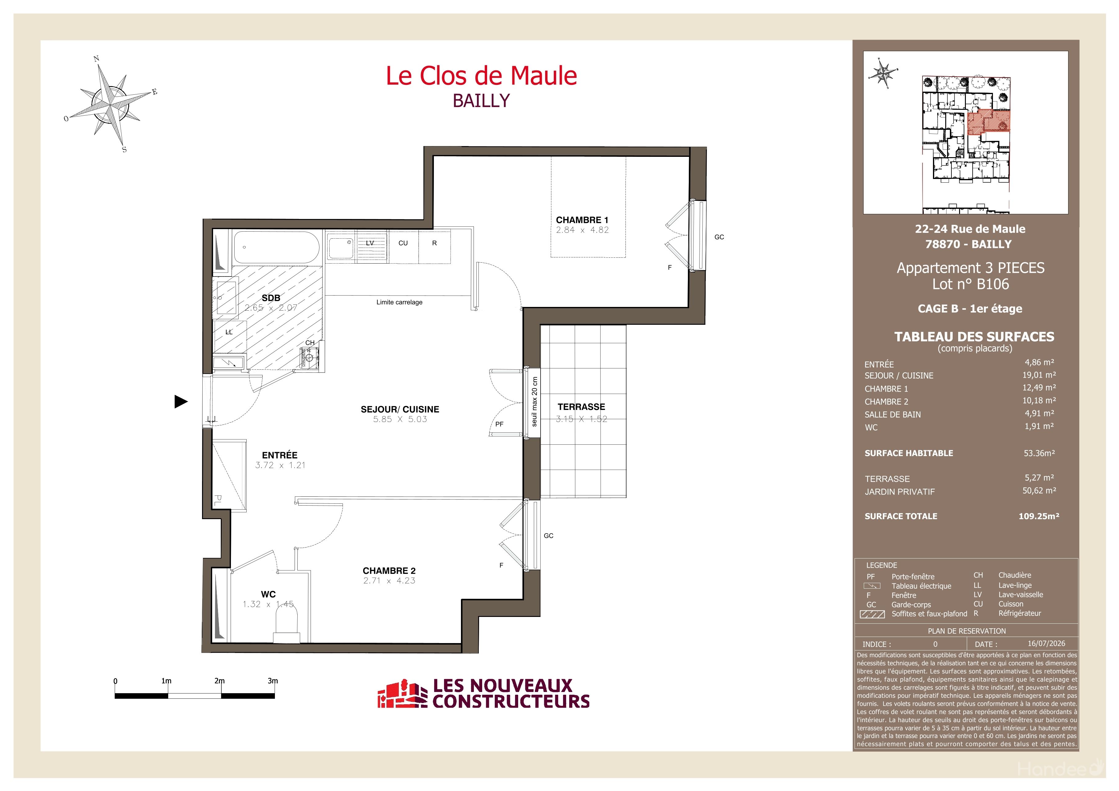 Plan du lot B106