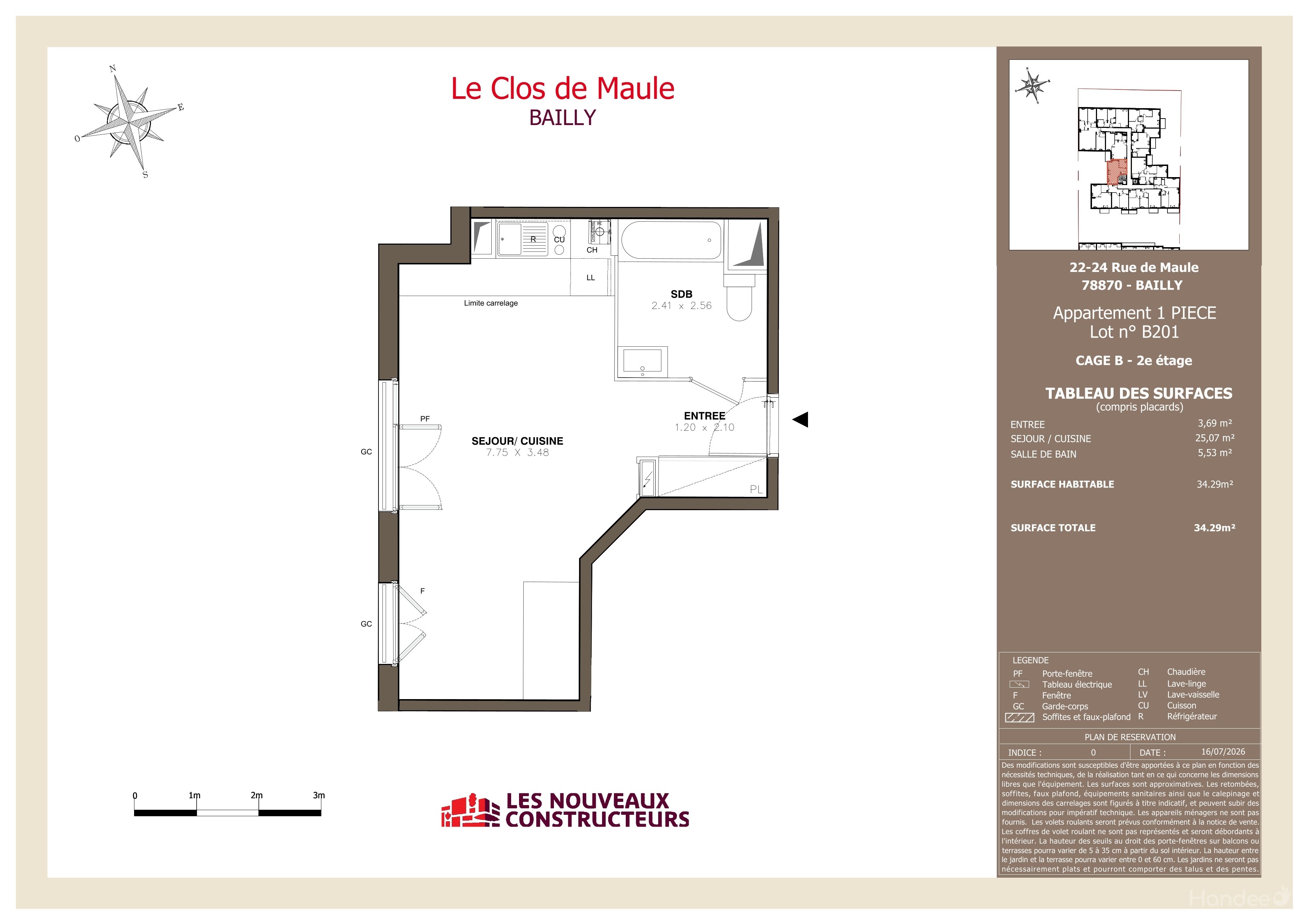 Plan du lot B201