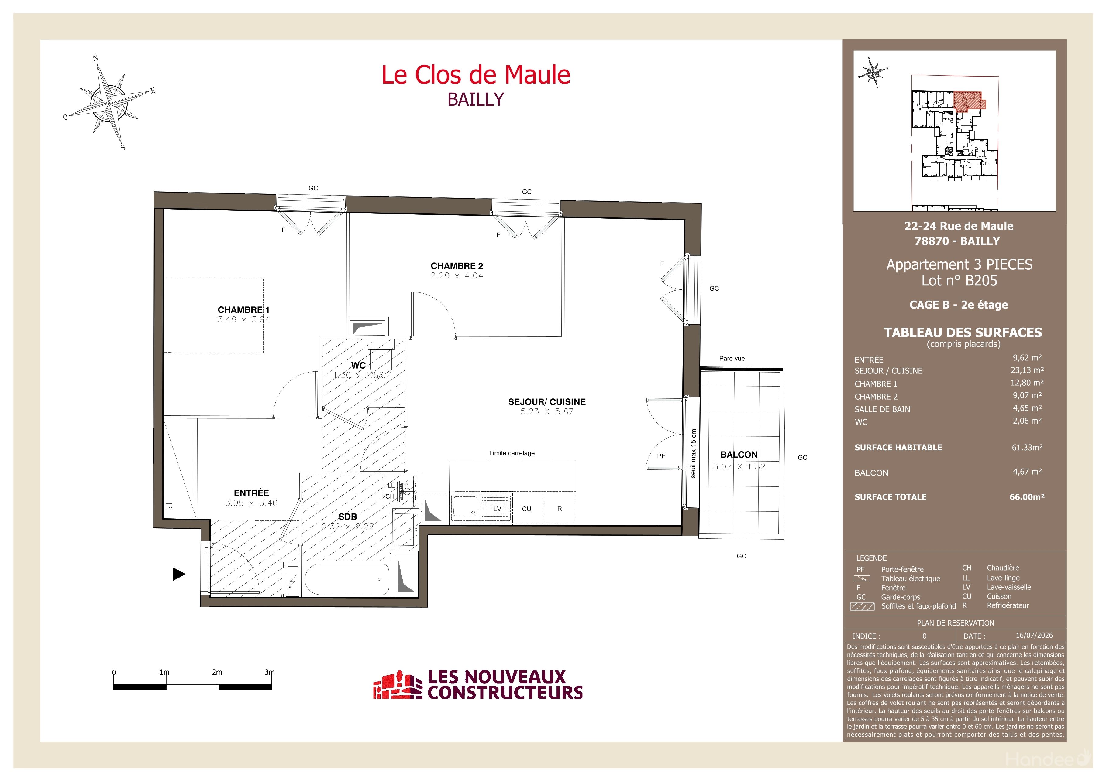 Plan du lot B205