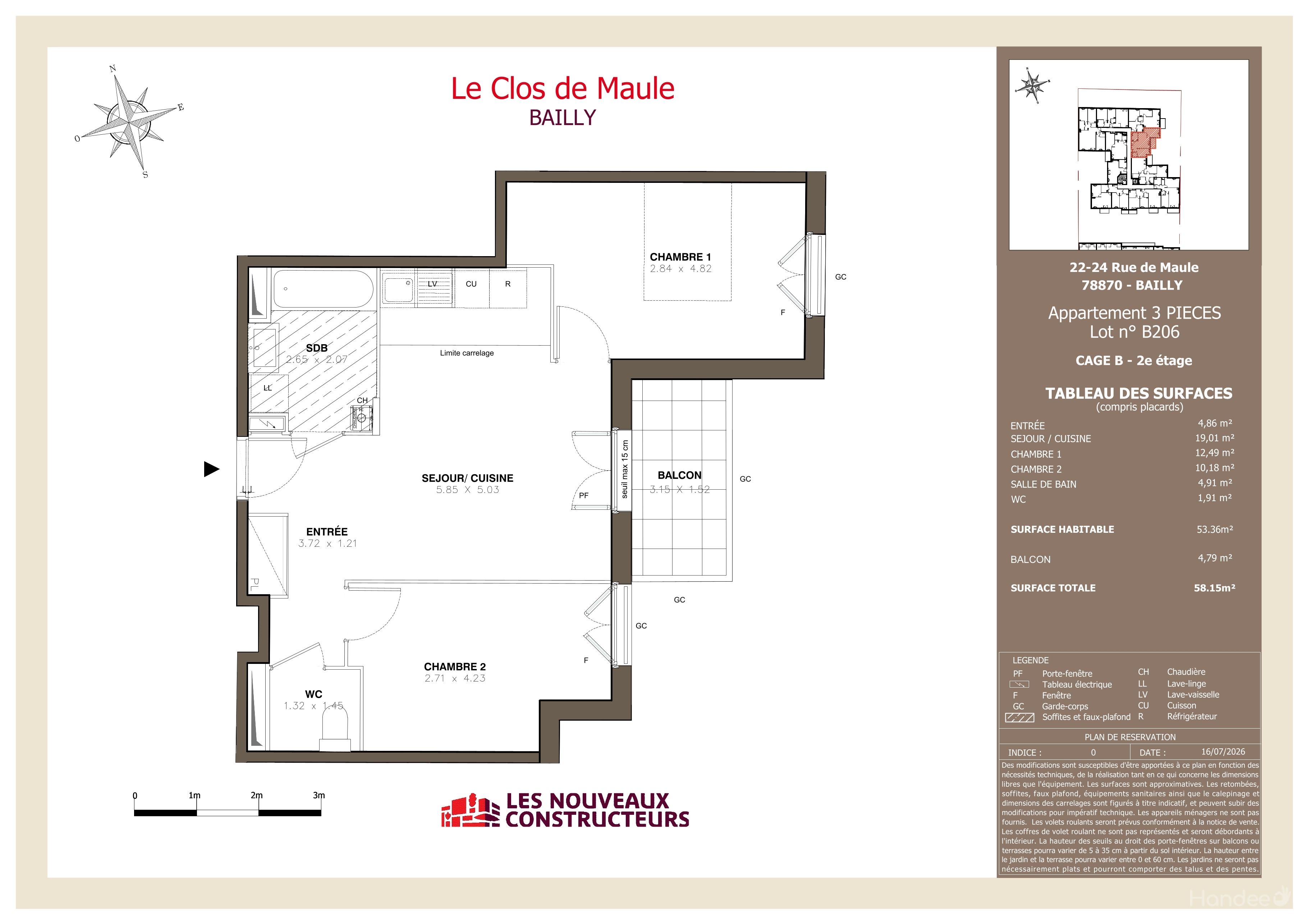 Plan du lot B206