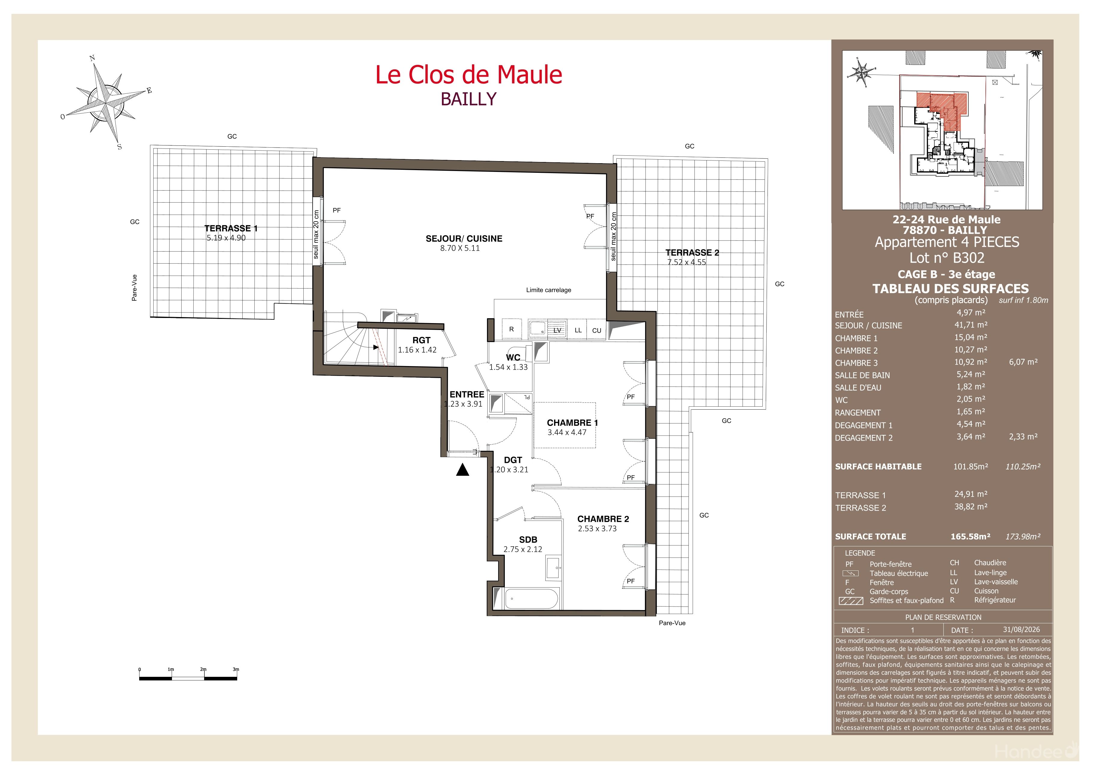 Plan du lot B302