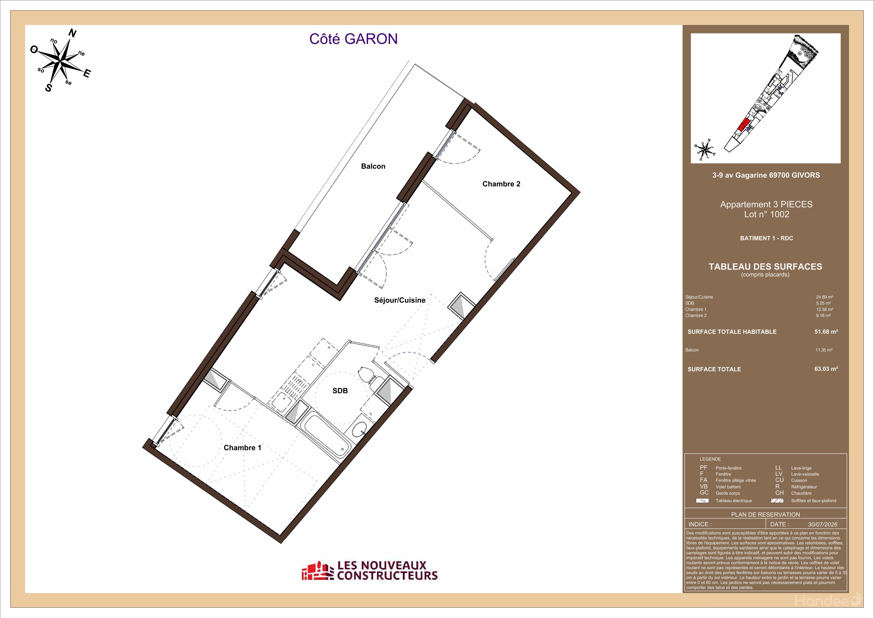 Plan du lot 1002