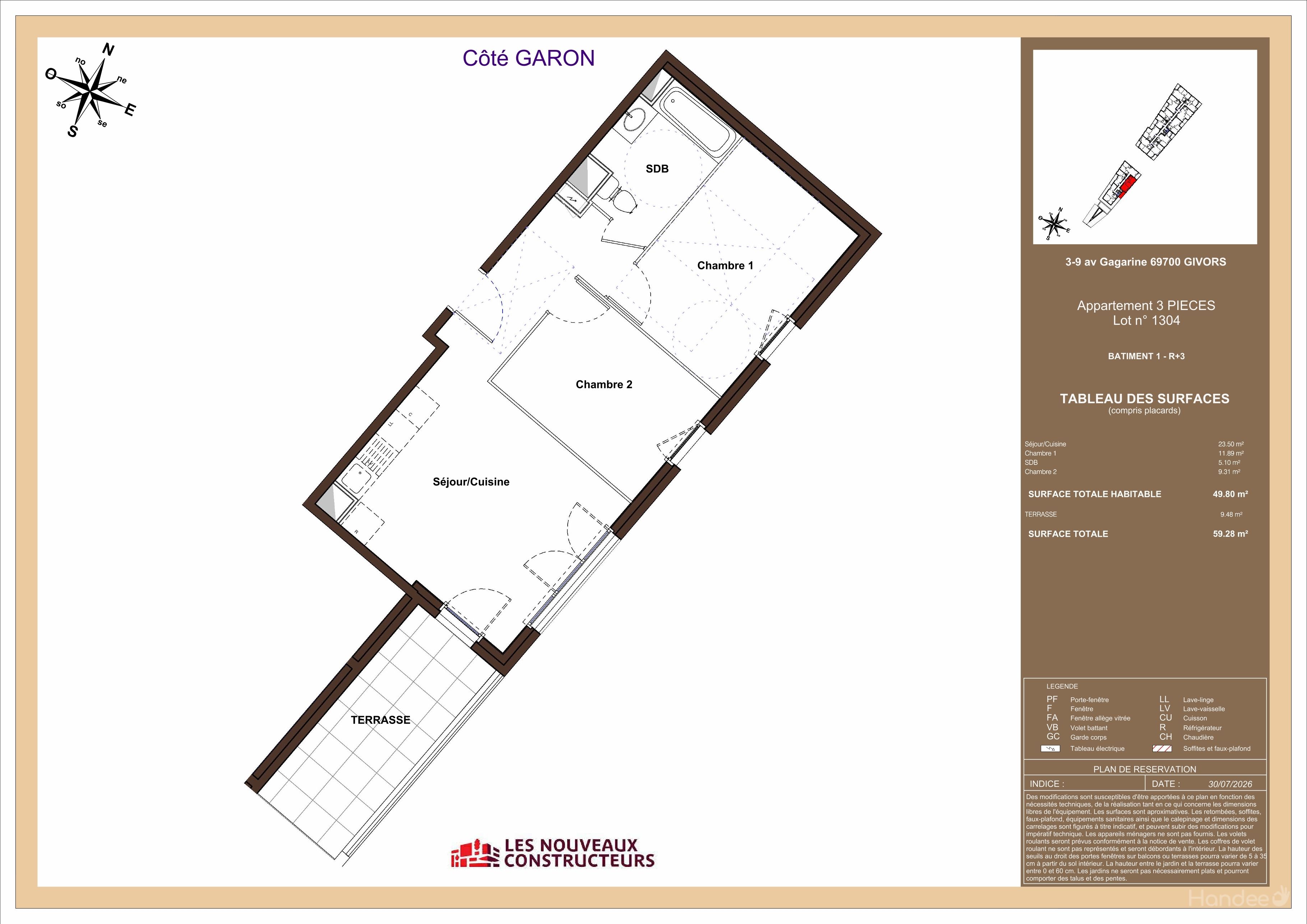 Plan du lot 1304