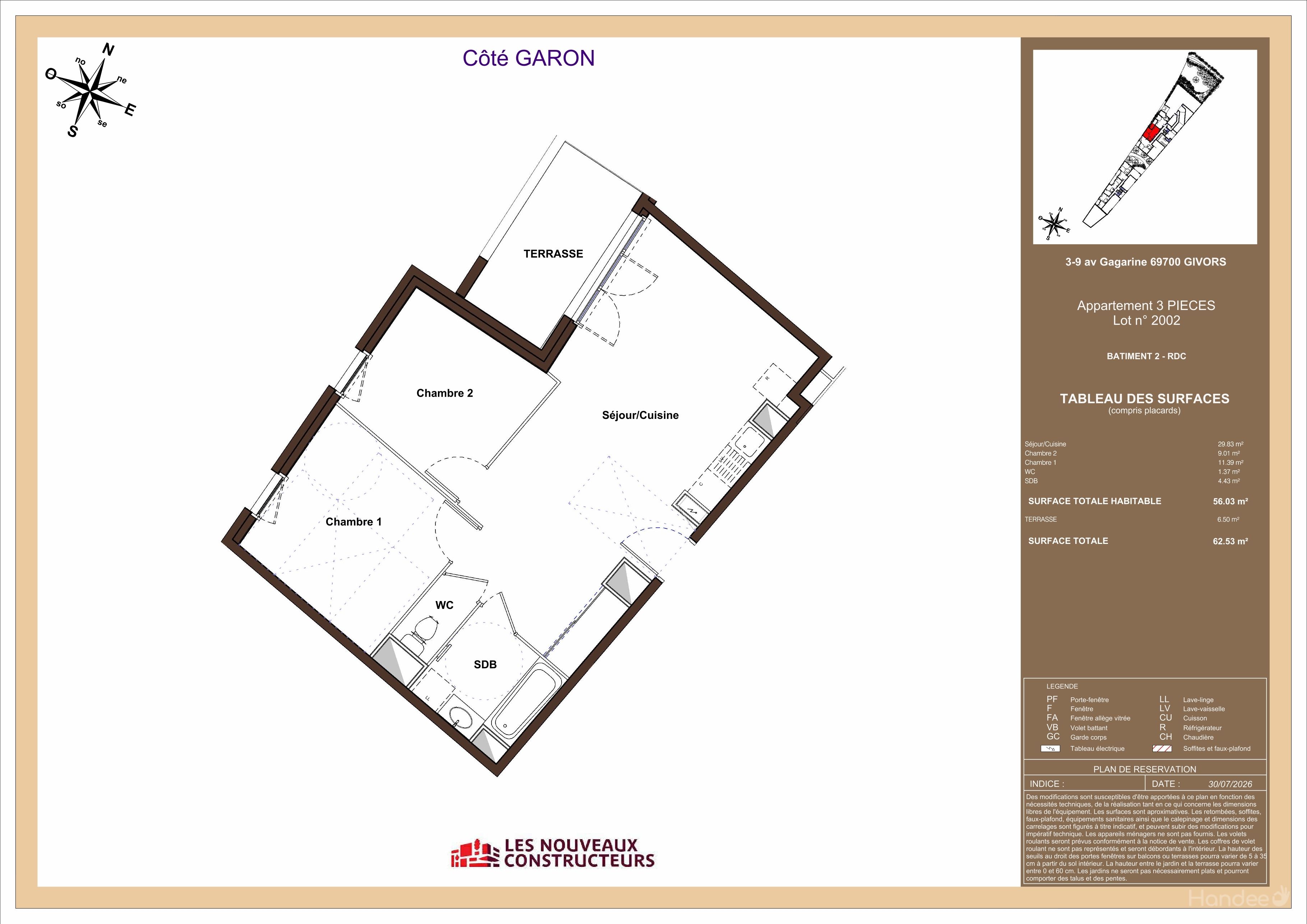 Plan du lot 2002
