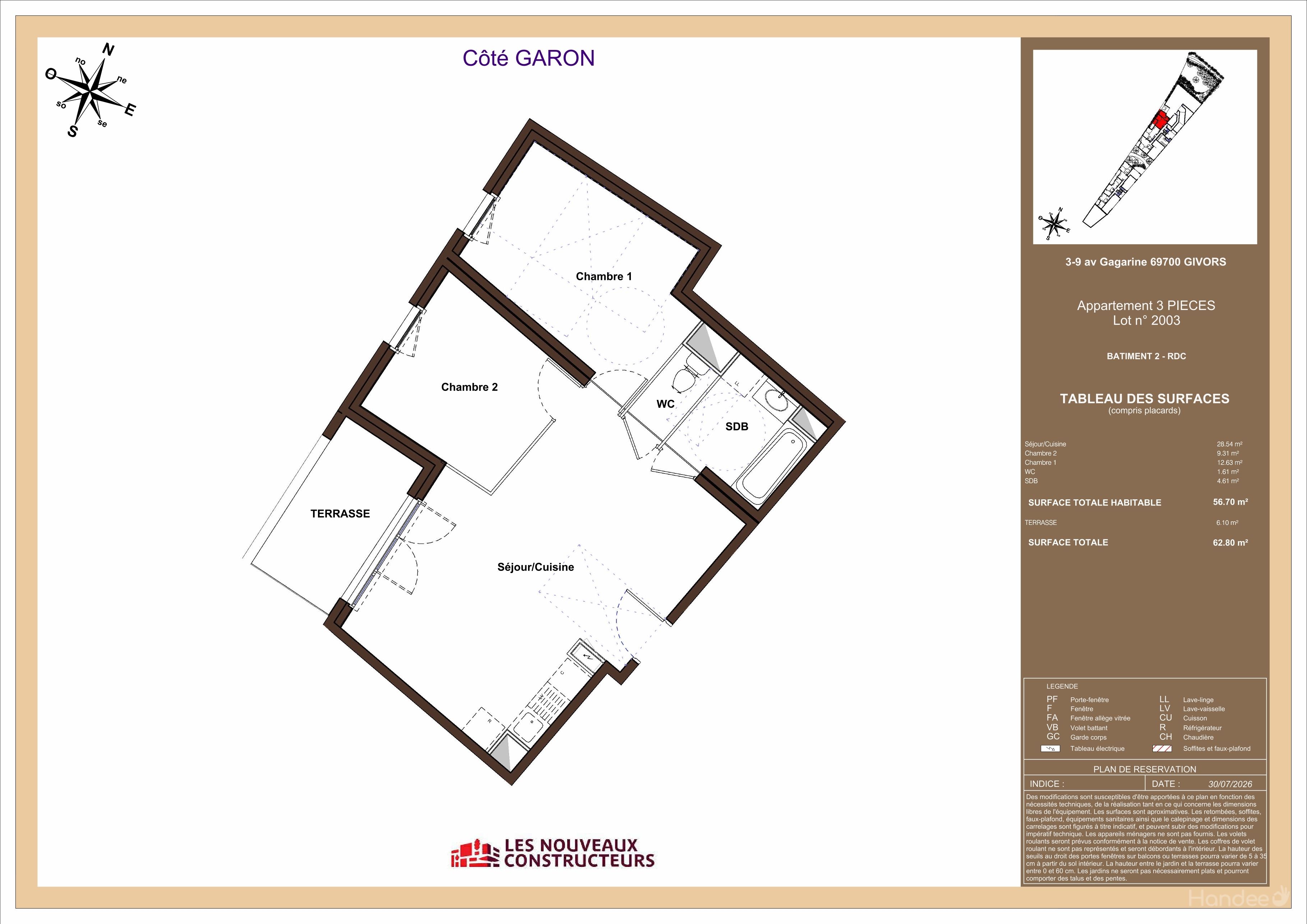 Plan du lot 2003