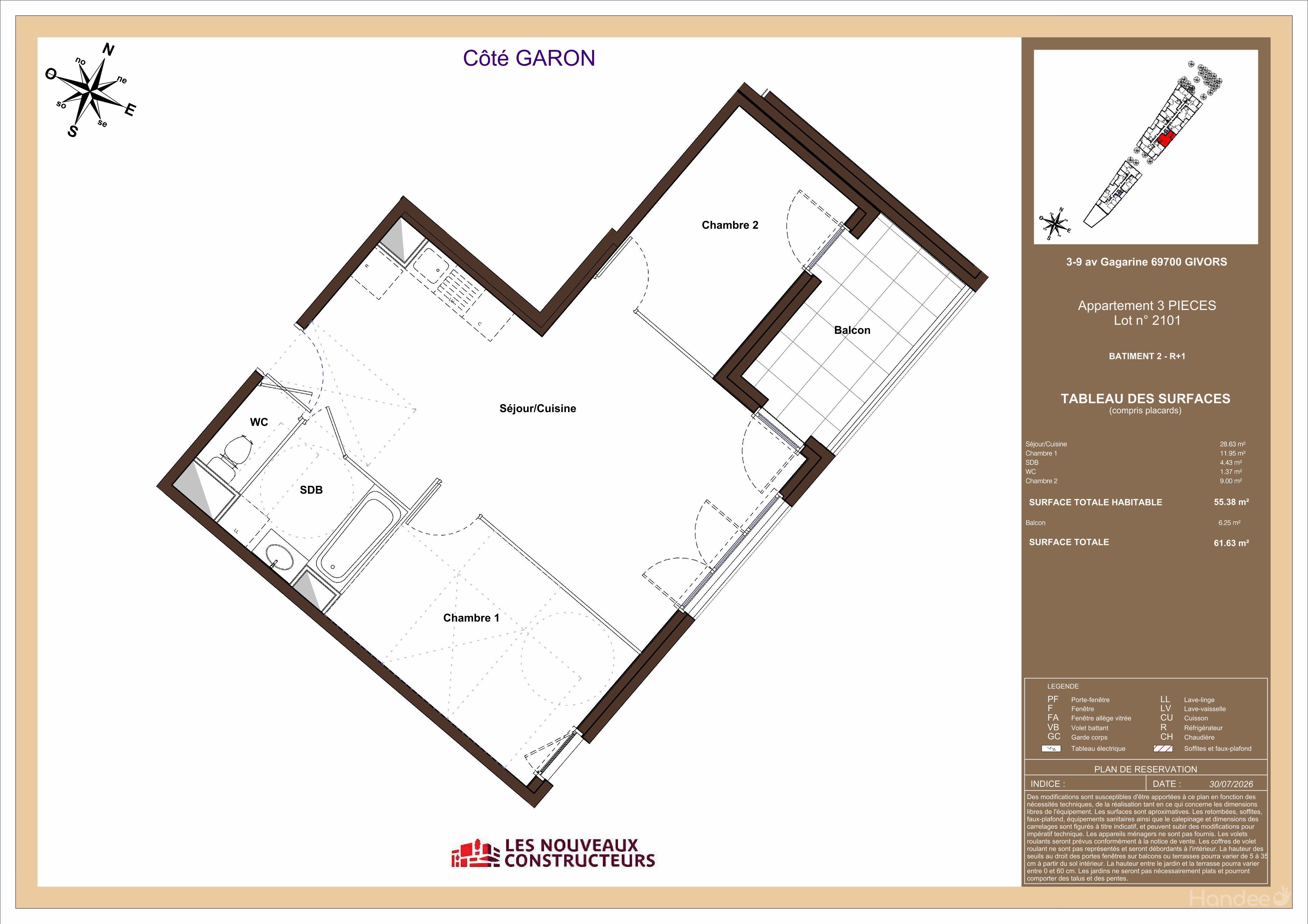 Plan du lot 2101