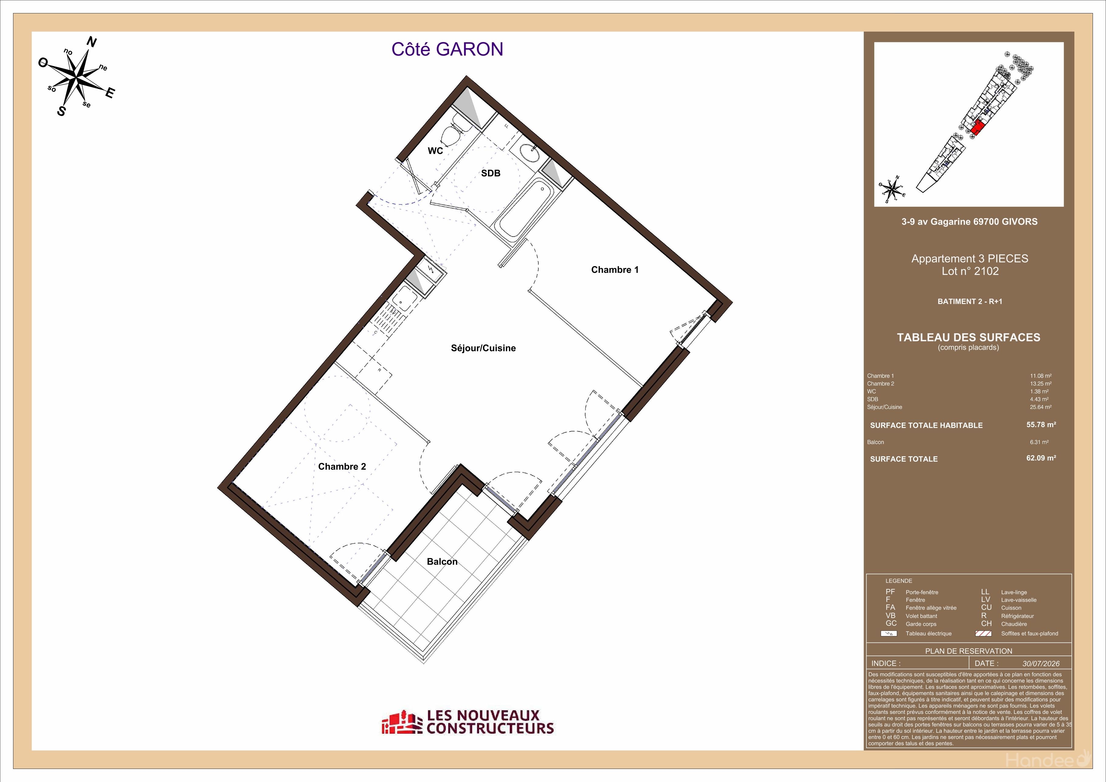 Plan du lot 2102