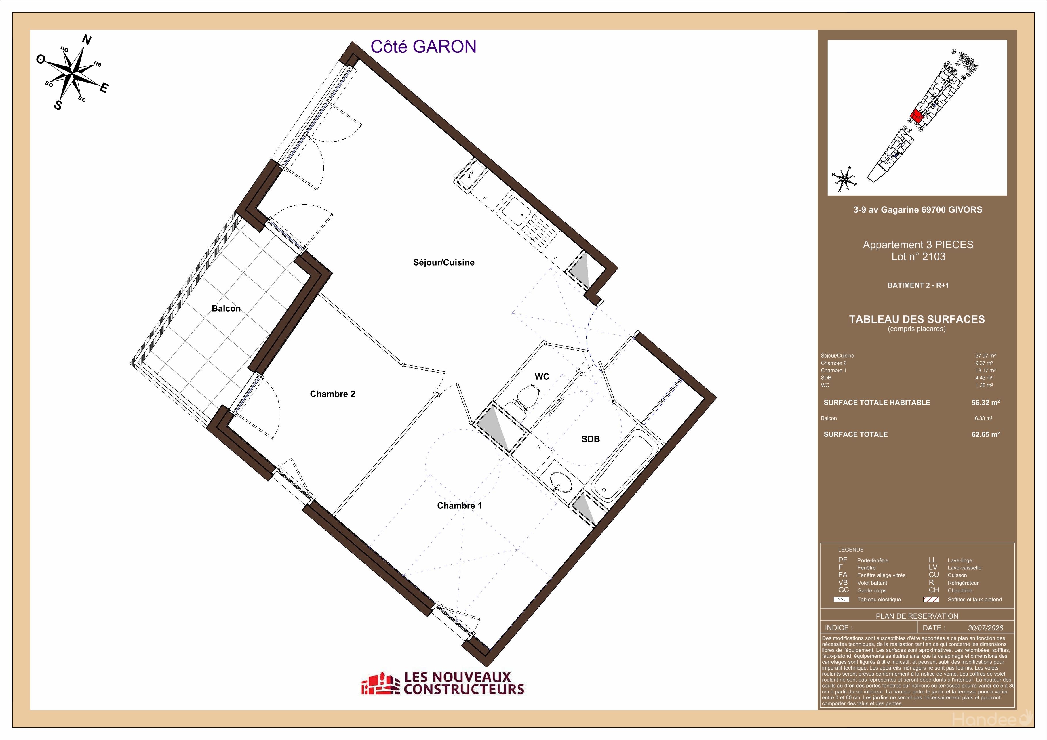 Plan du lot 2103