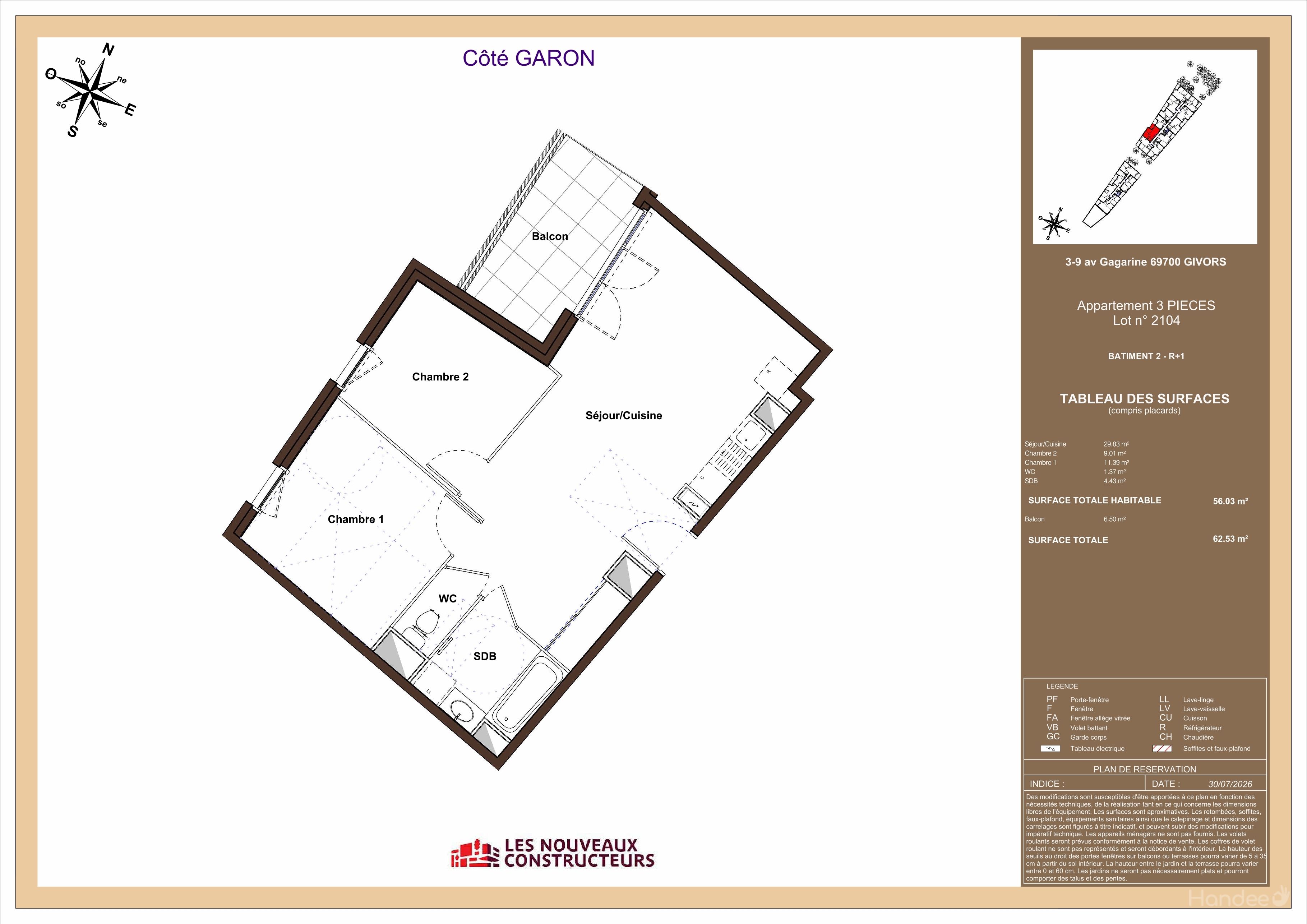 Plan du lot 2104