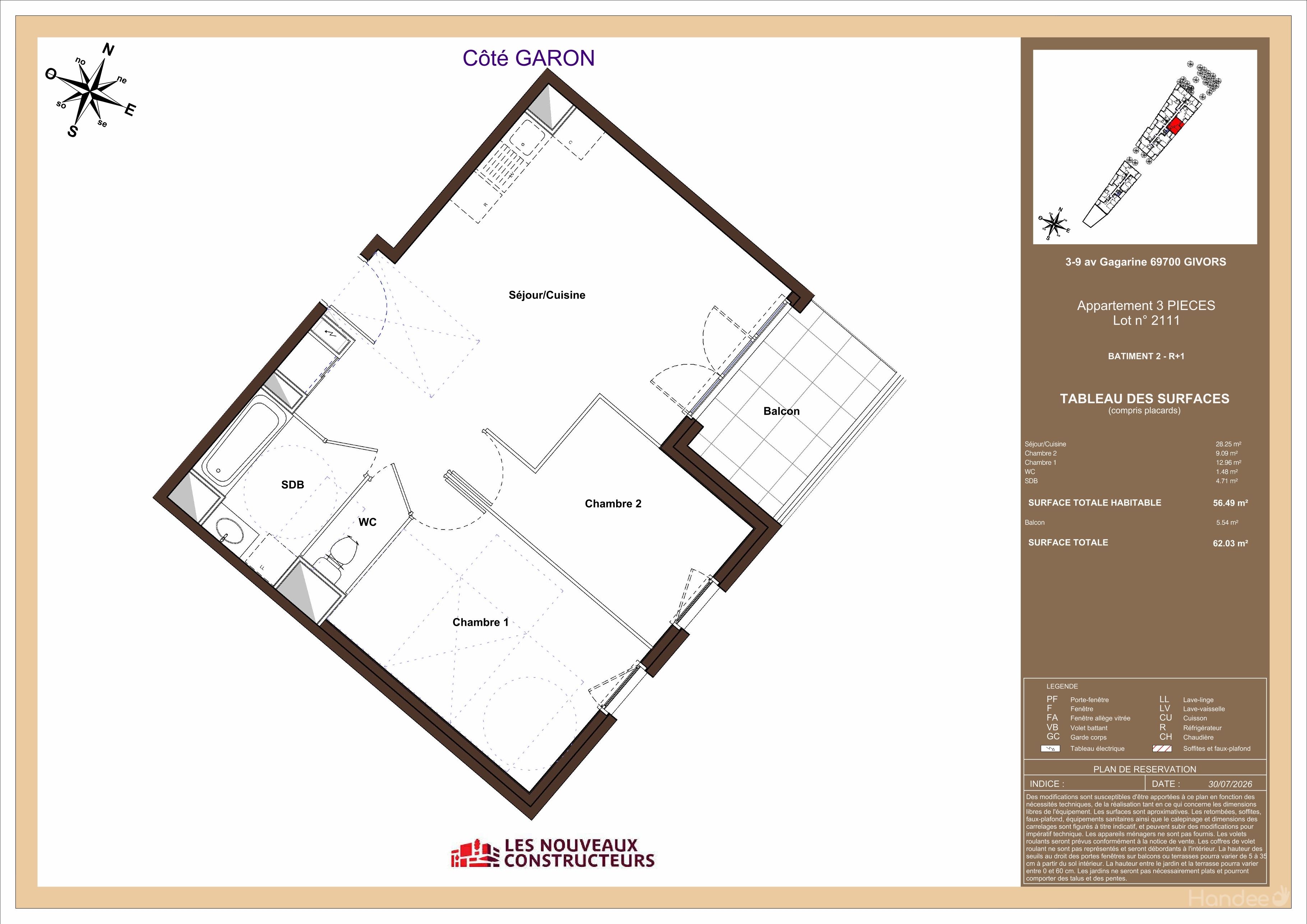 Plan du lot 2111