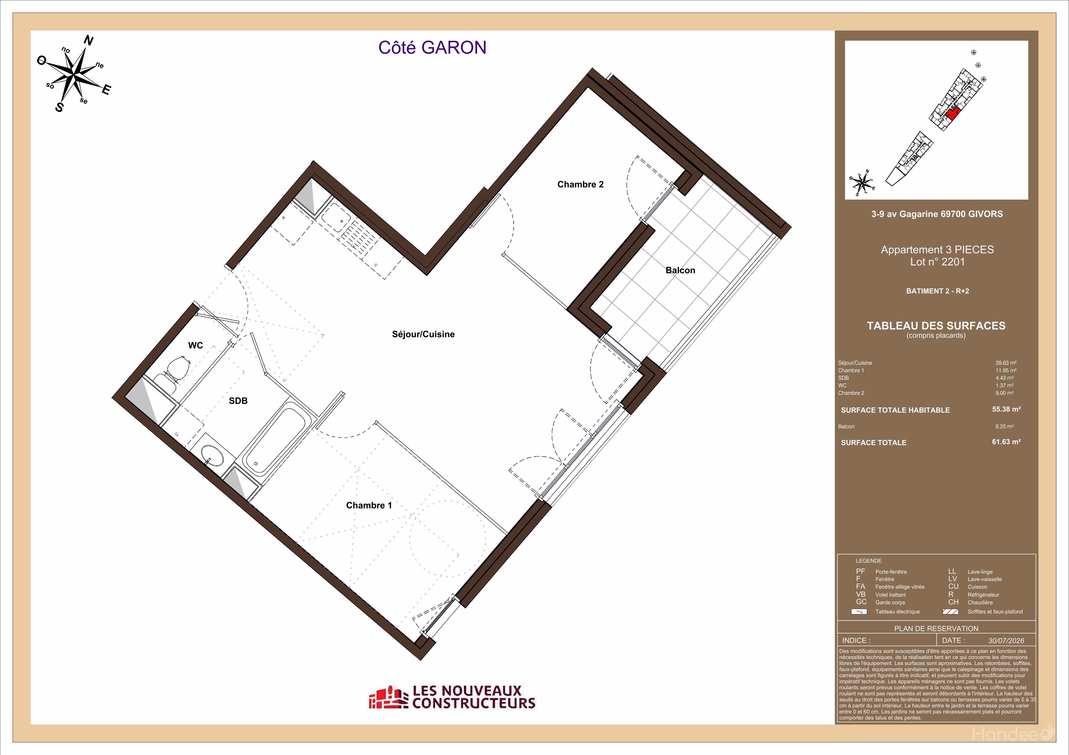 Plan du lot 2201